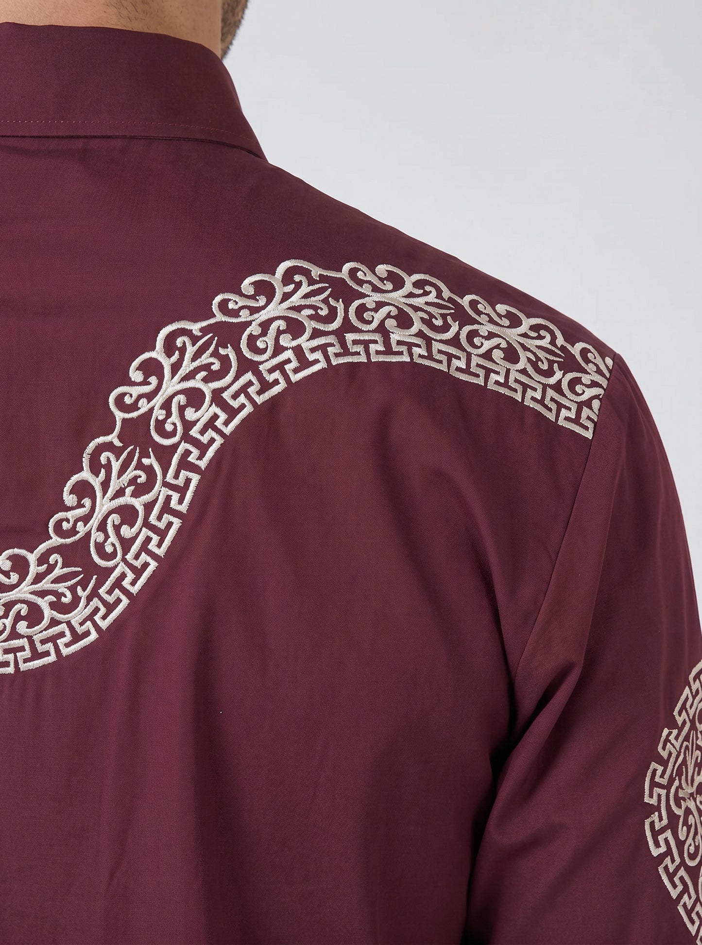 Camisa Aranda Vino Plata