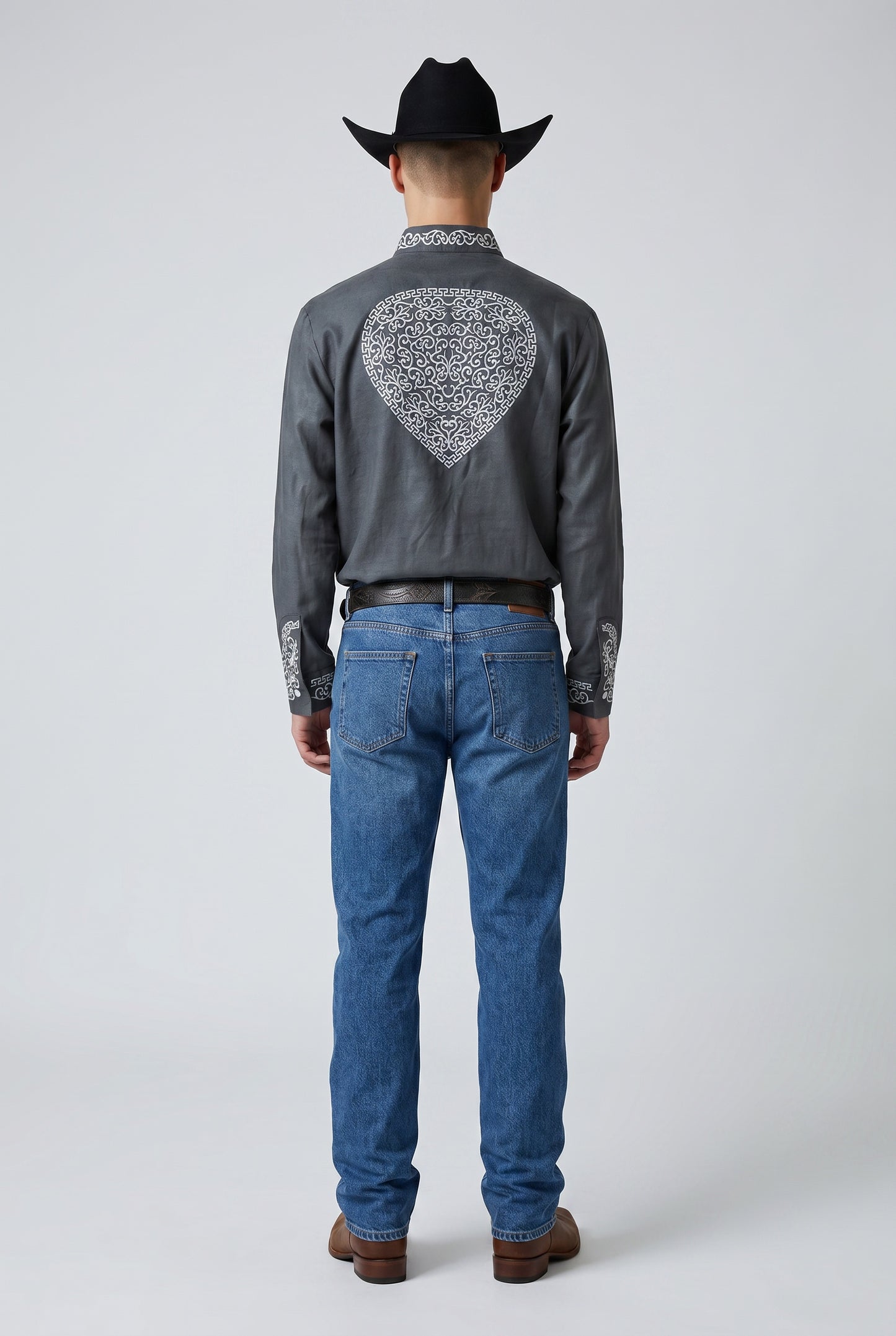 Camisa Corazón Gris Plata