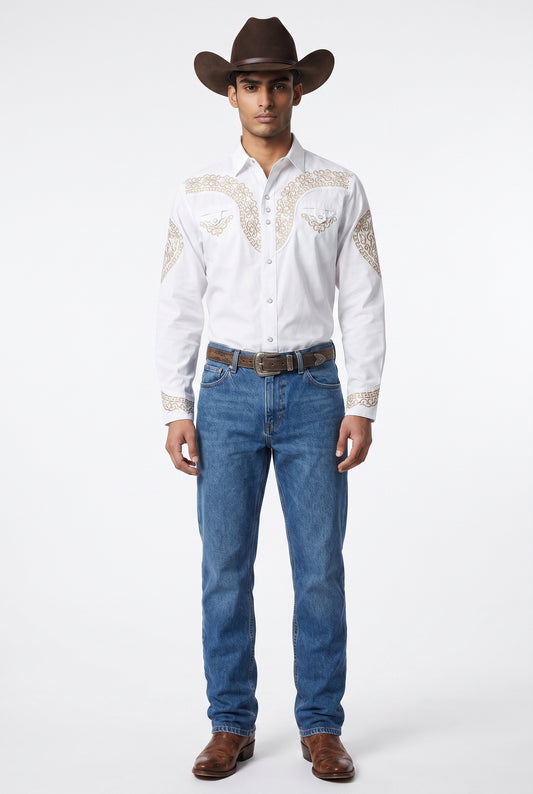 Camisa Aranda Blanco Oro