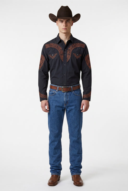 Camisa Aranda Negro Cobre