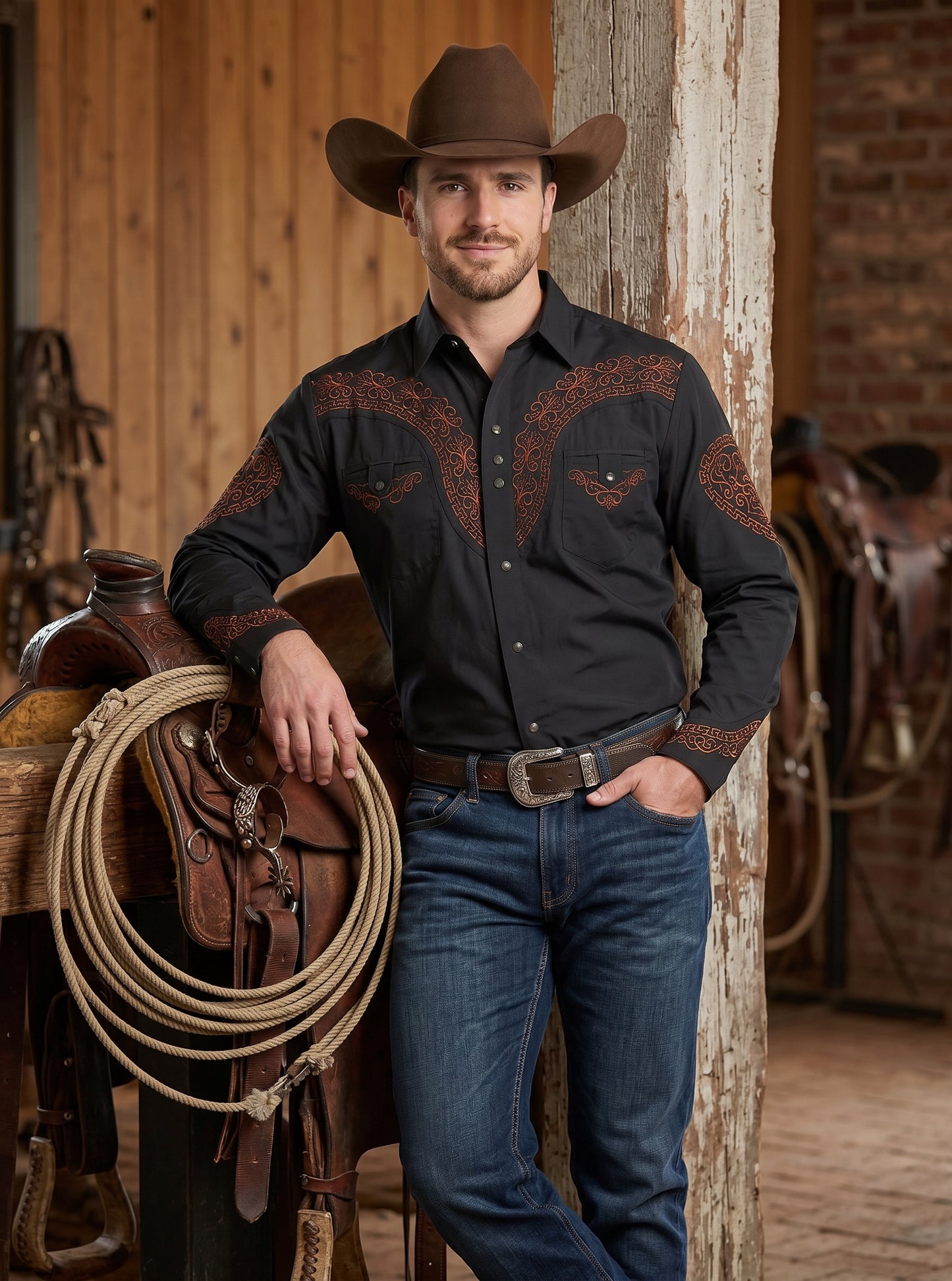 Camisa Aranda Negro Cobre