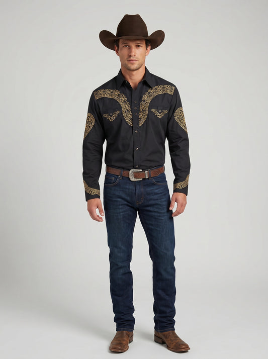 Camisa Aranda Negro Oro