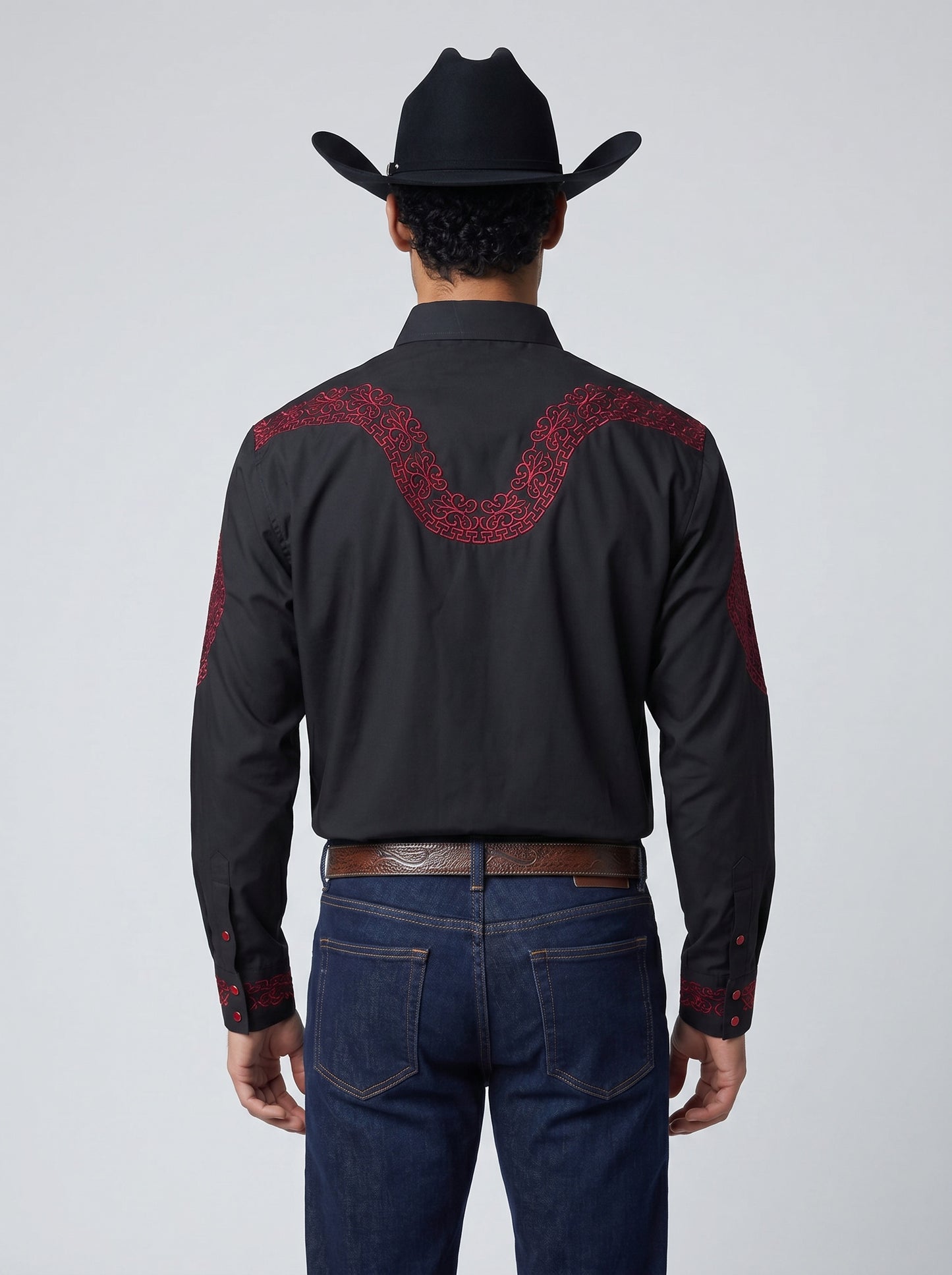 Camisa Aranda Negro Rojo