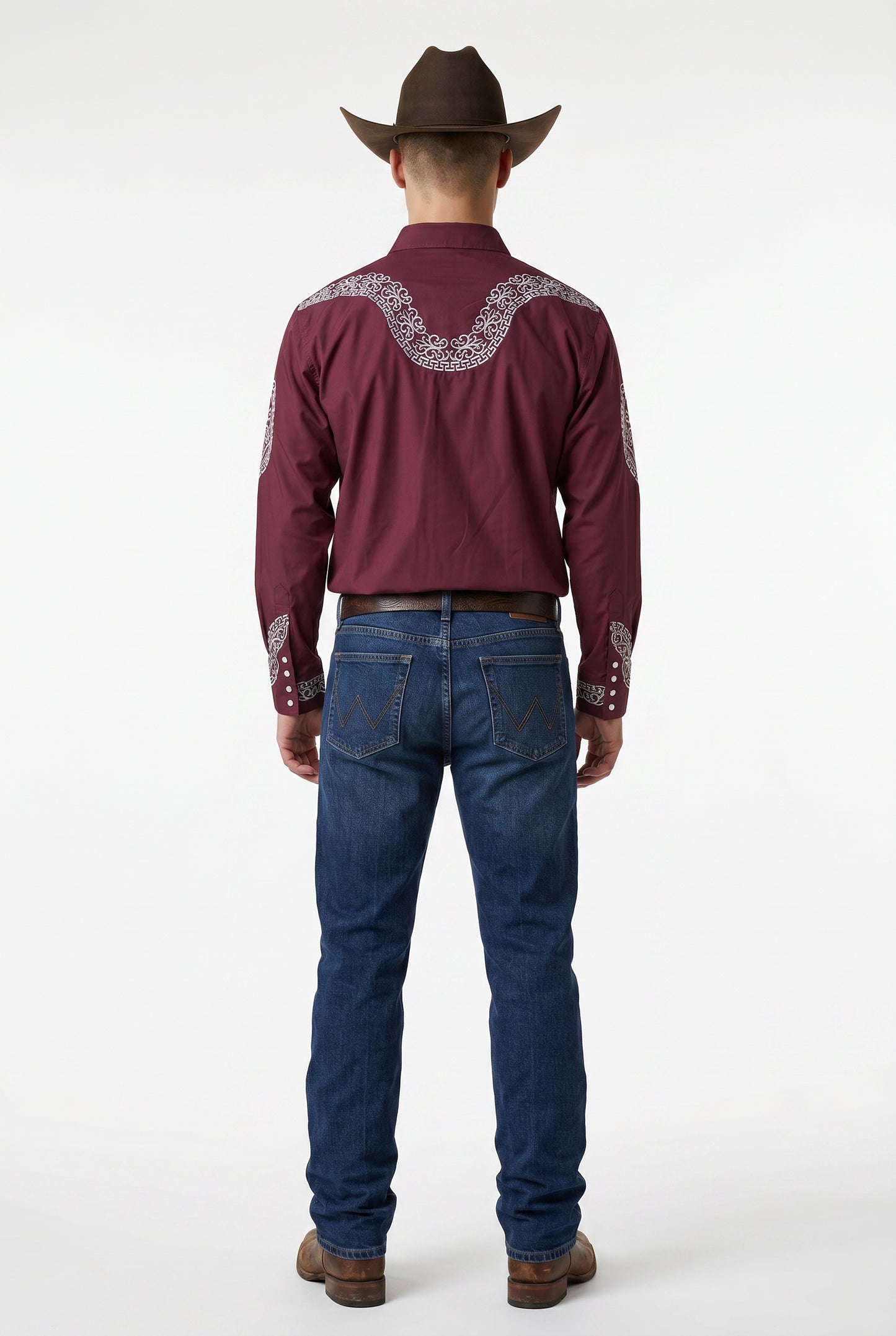 Camisa Aranda Vino Plata