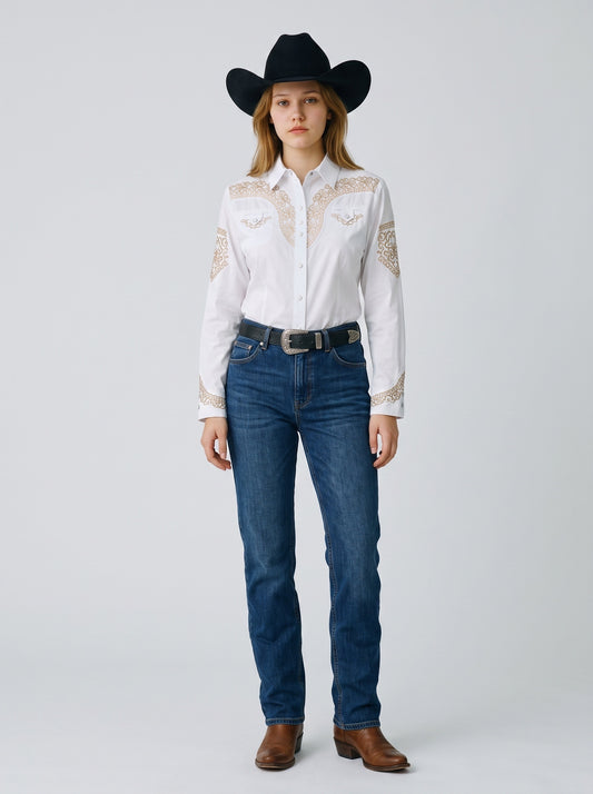 Blusa Aranda Blanco Oro
