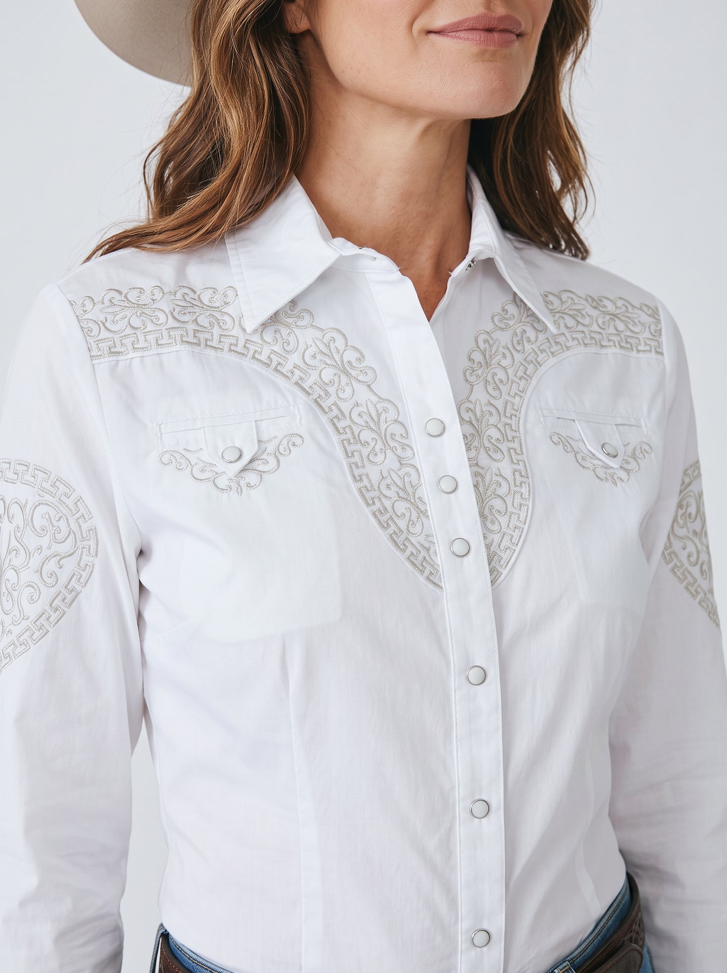 Blusa Aranda Blanco Plata