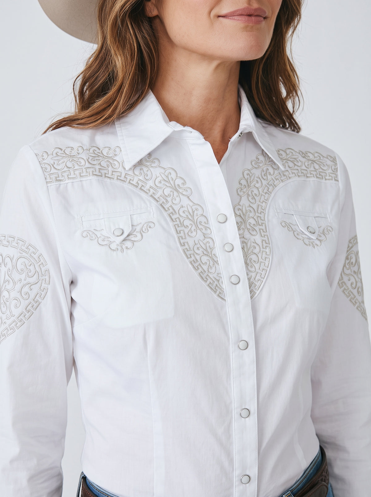 Blusa Aranda Blanco Plata