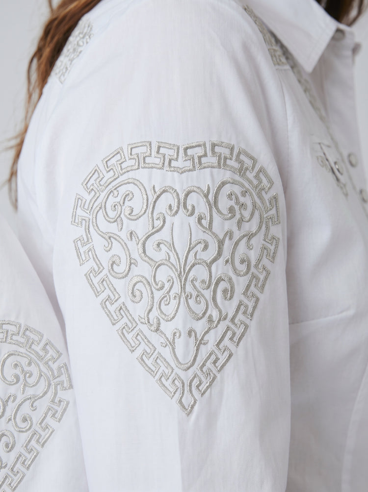 Blusa Aranda Blanco Plata