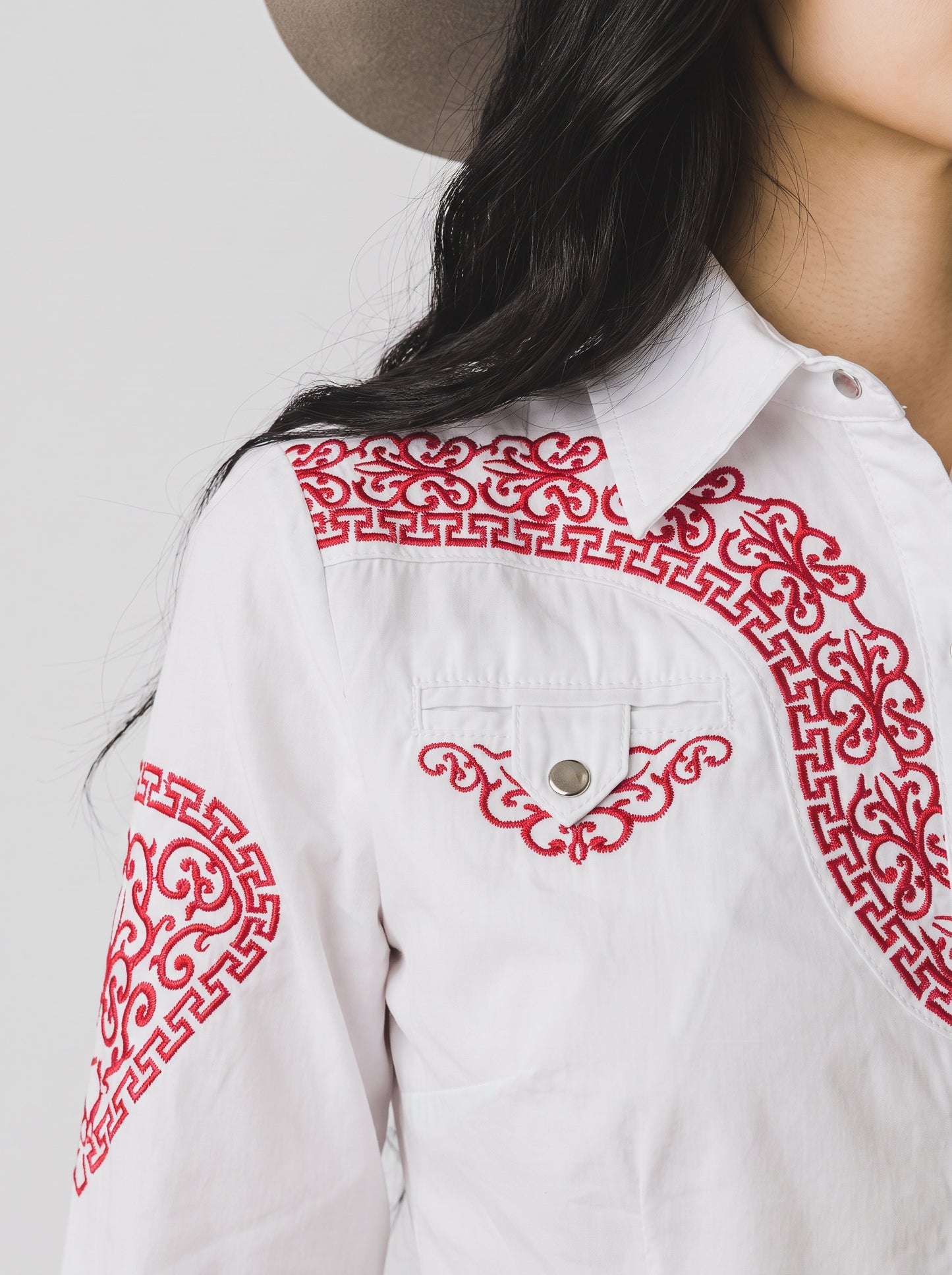 Blusa Aranda Blanco Rojo