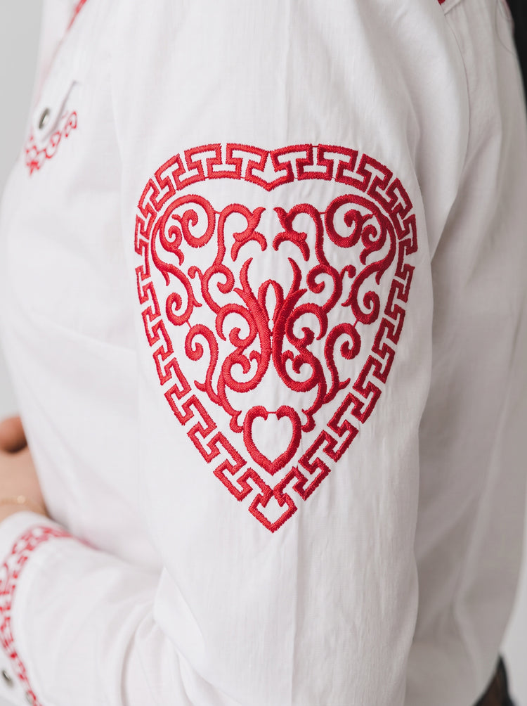 Blusa Aranda Blanco Rojo