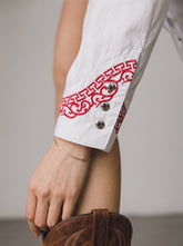 Blusa Aranda Blanco Rojo