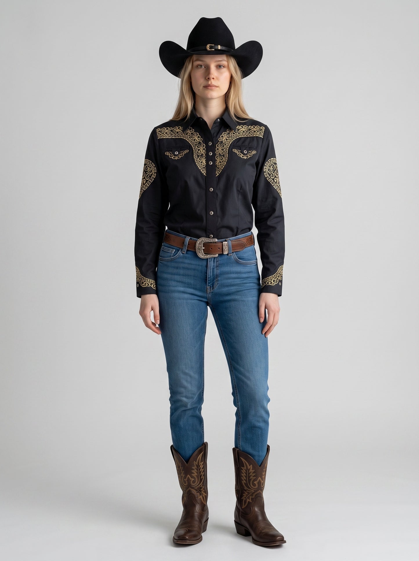 Blusa Aranda Negro Oro