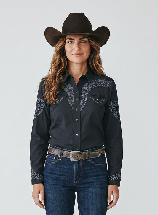 Blusa Aranda Negro Oxford