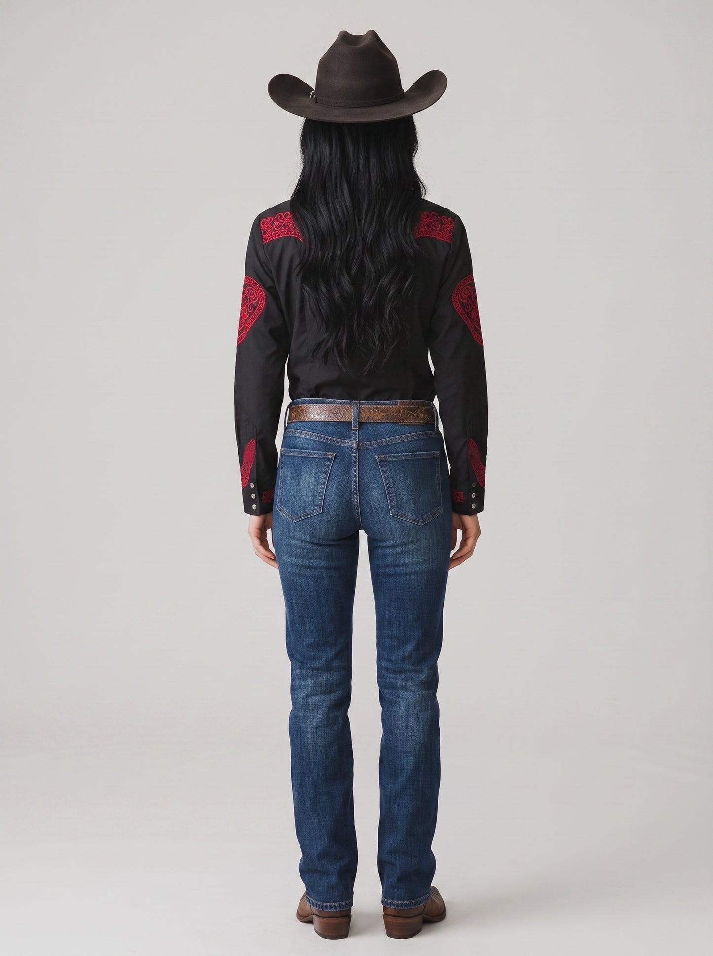 Blusa Aranda Negro Rojo