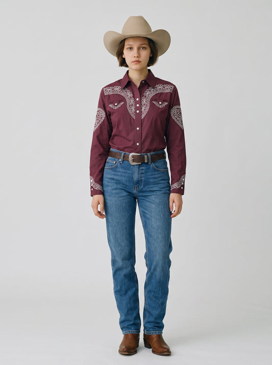 Blusa Aranda Vino Plata