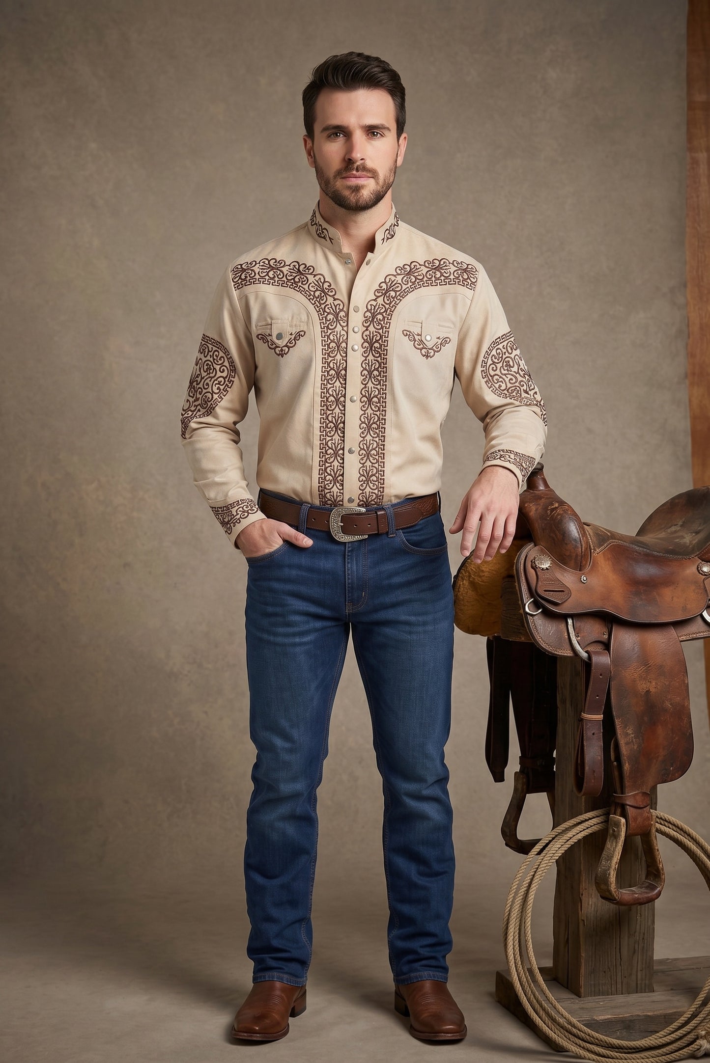 Camisa Corazón Arena Choco