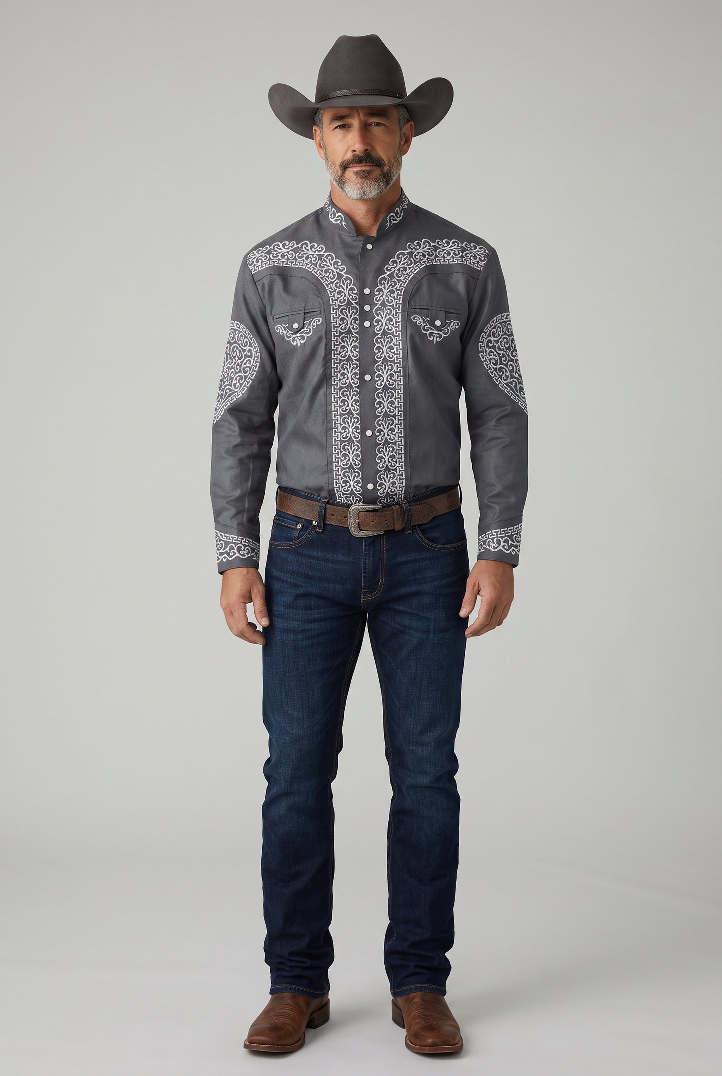 Camisa Corazón Gris Plata