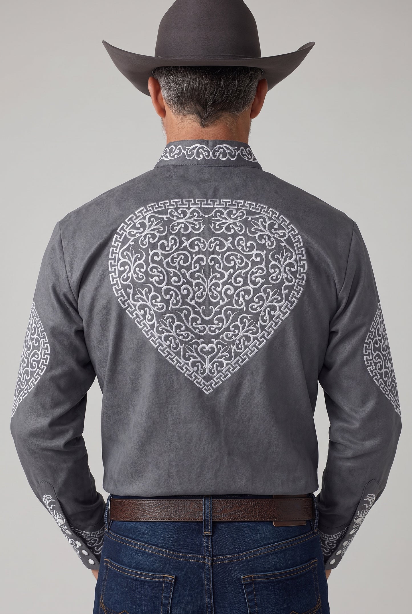Camisa Corazón Gris Plata