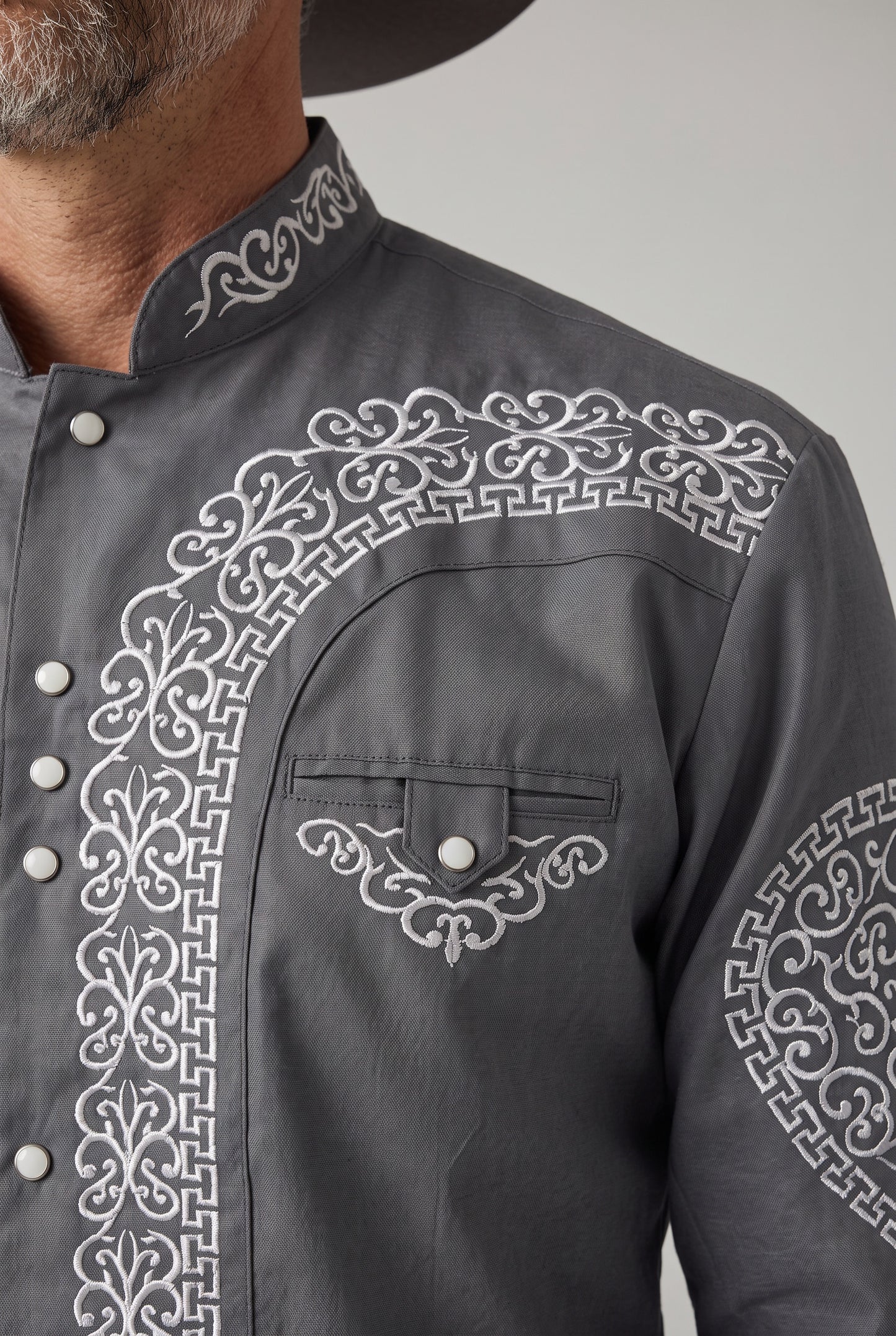 Camisa Corazón Gris Plata