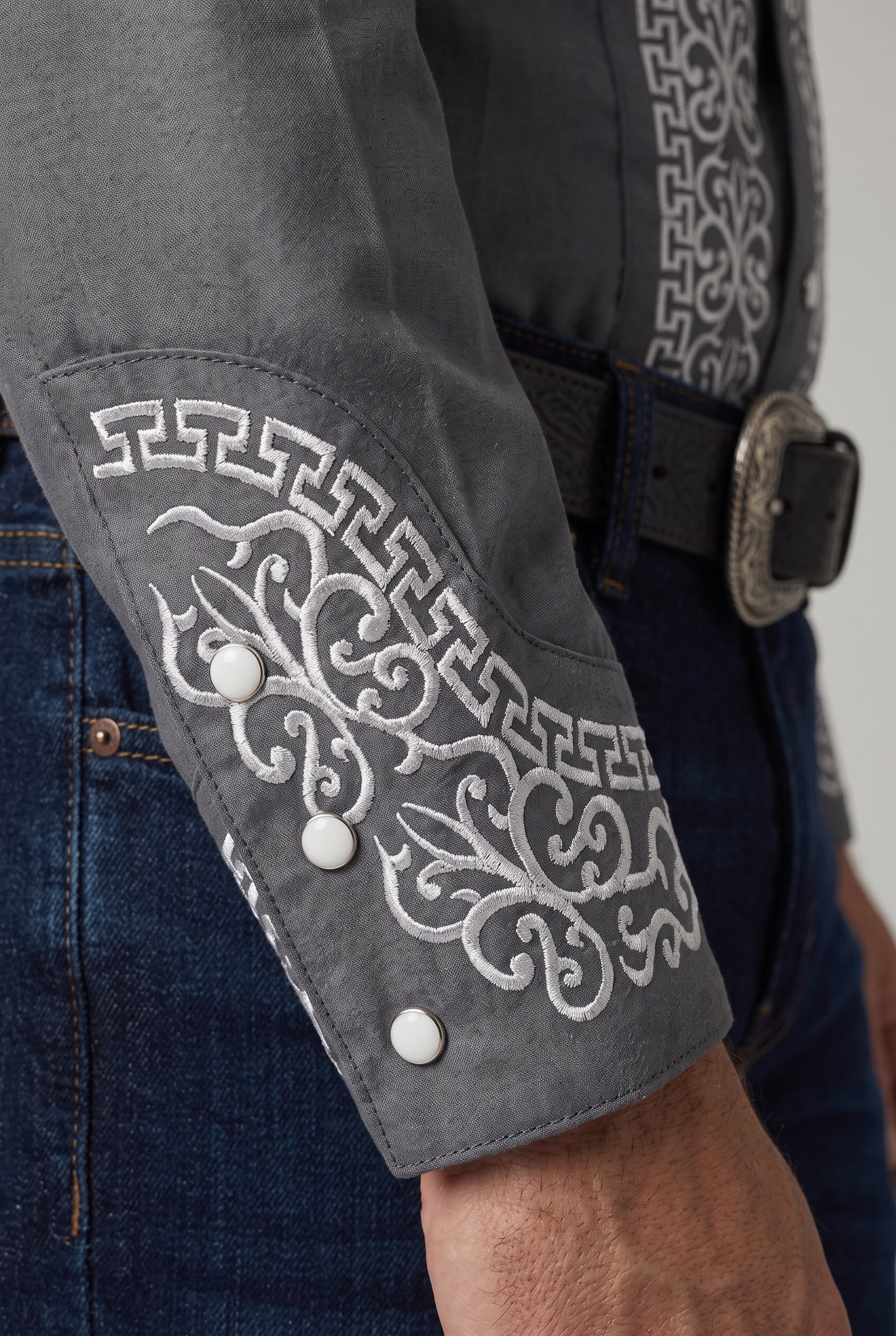 Camisa Corazón Gris Plata