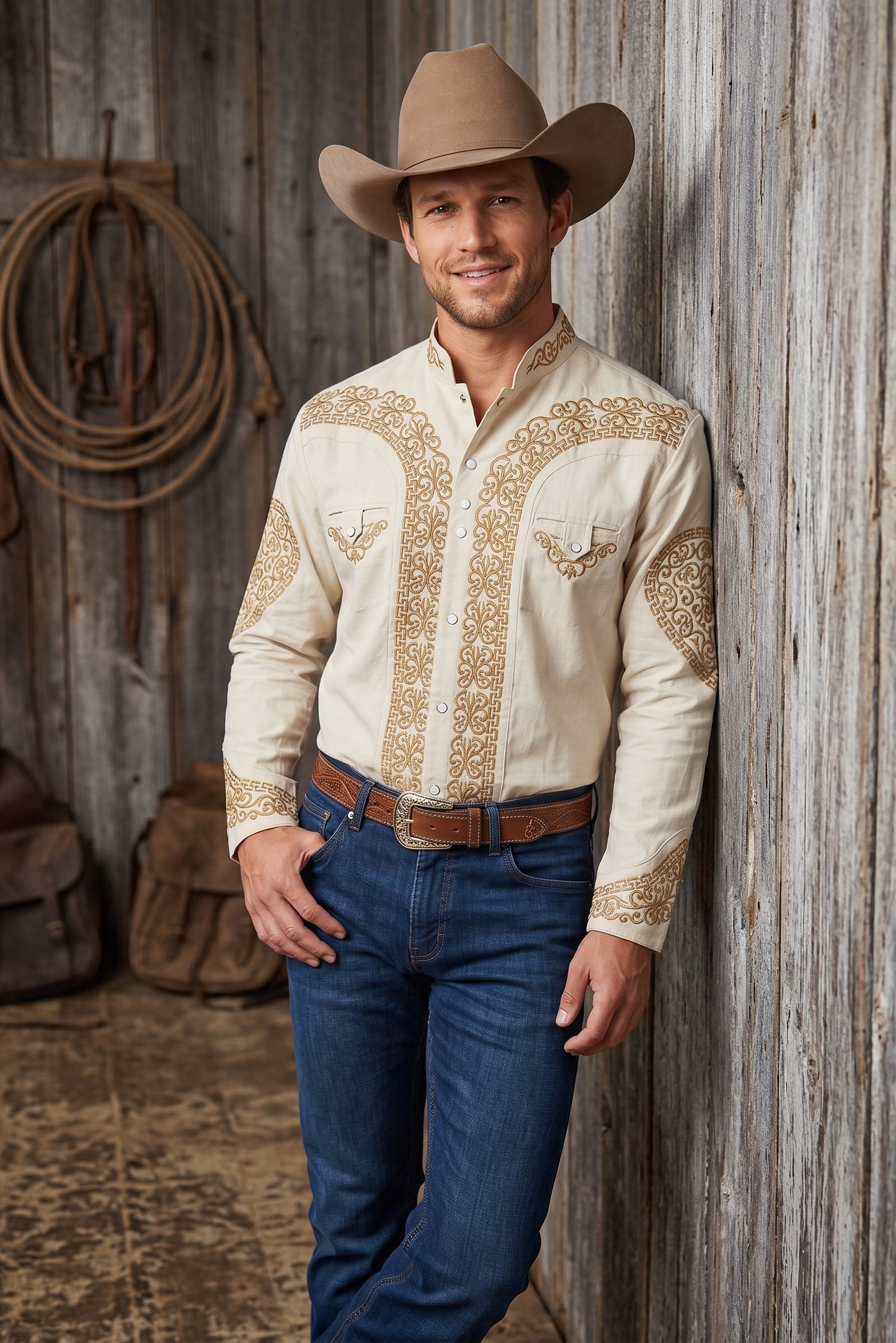 Camisa Corazón Hueso Oro