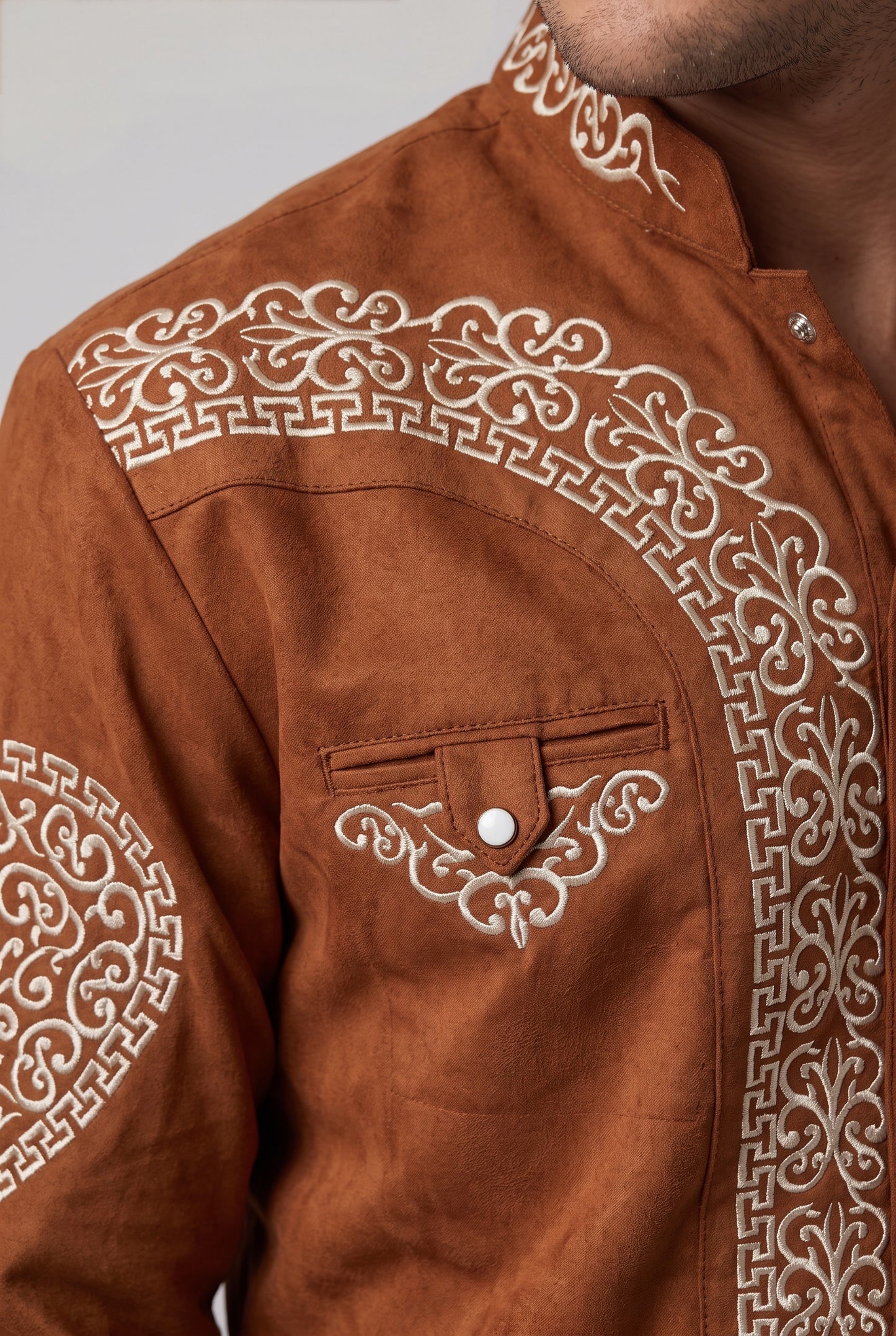 Camisa Corazón Ladrillo Hueso