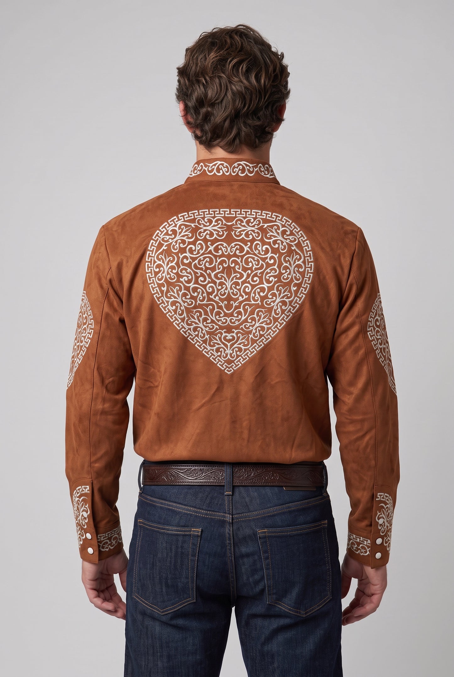 Camisa Corazón Ladrillo Hueso
