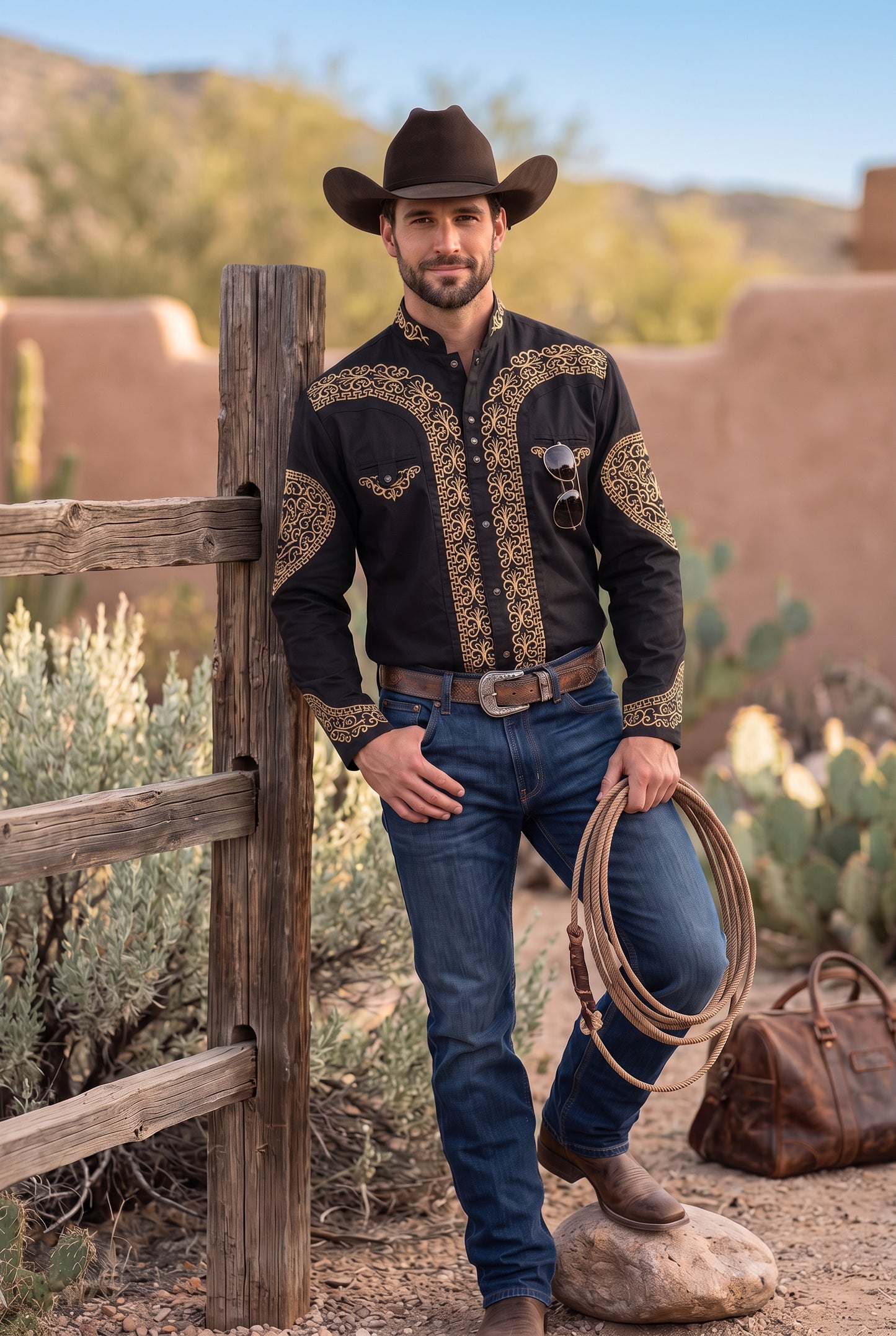 Camisa Corazón Negro Oro