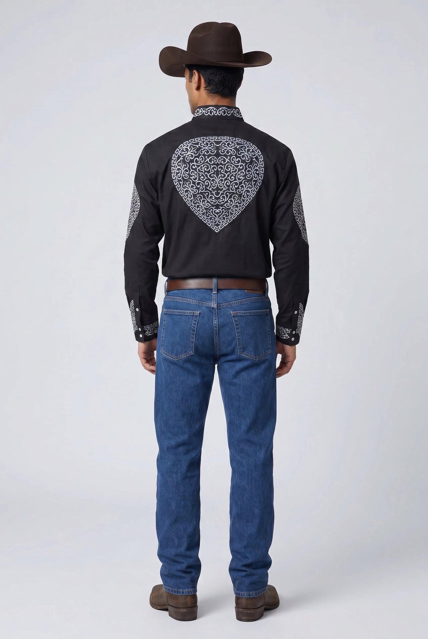 Camisa Corazón Negro Plata