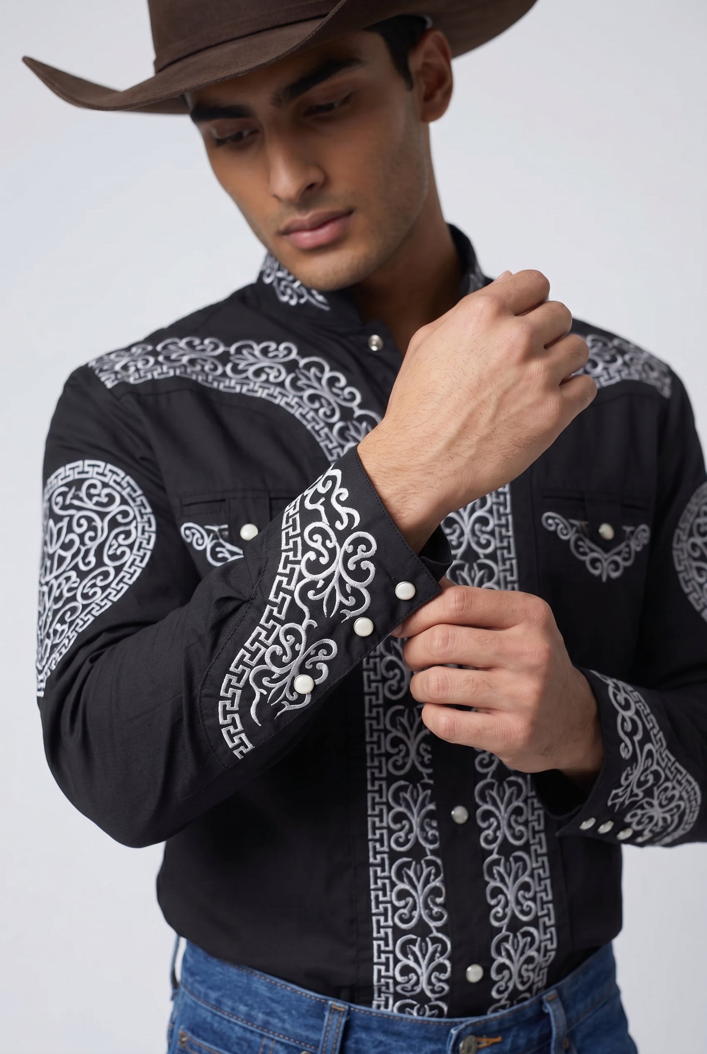 Camisa Corazón Negro Plata