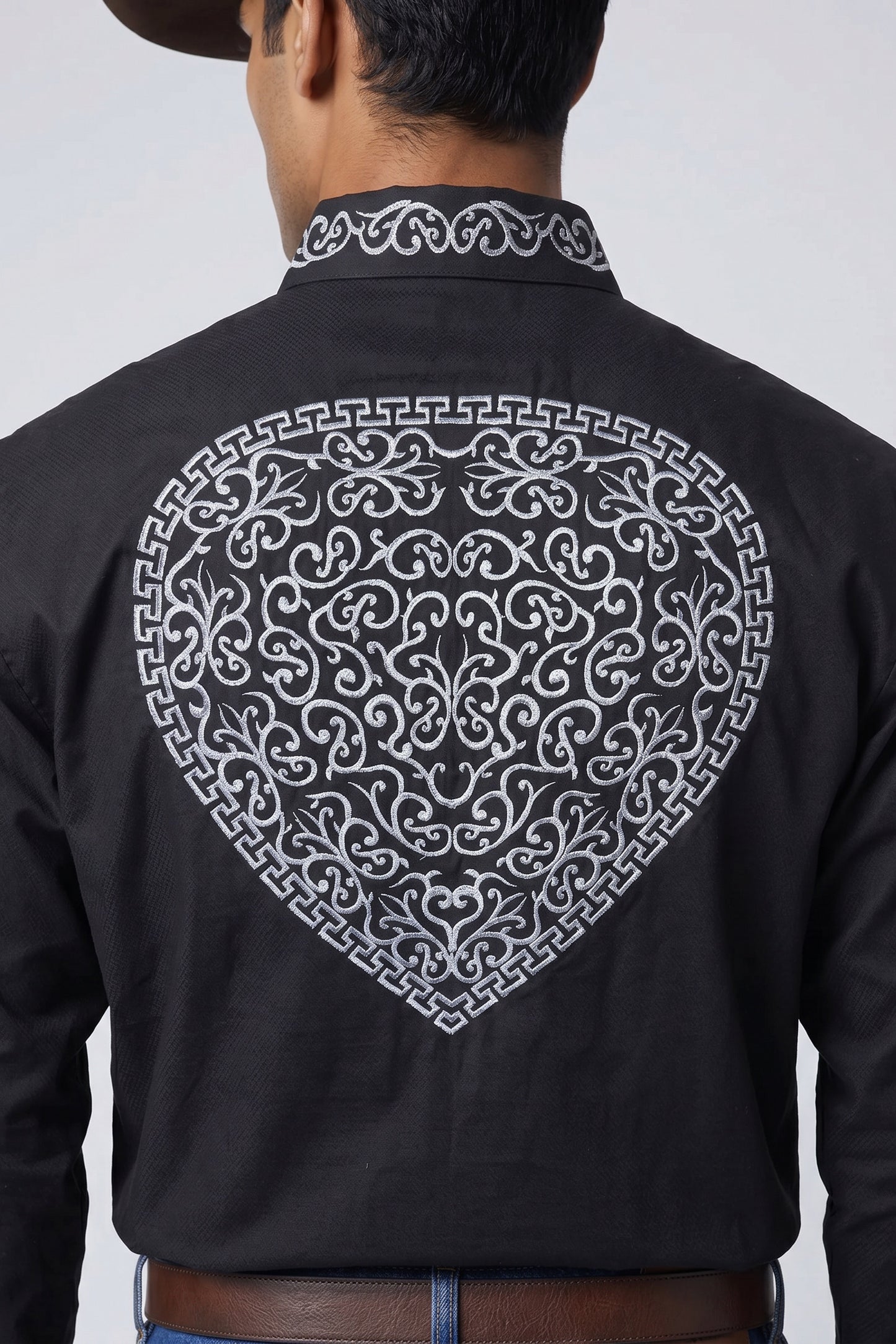 Camisa Corazón Negro Plata