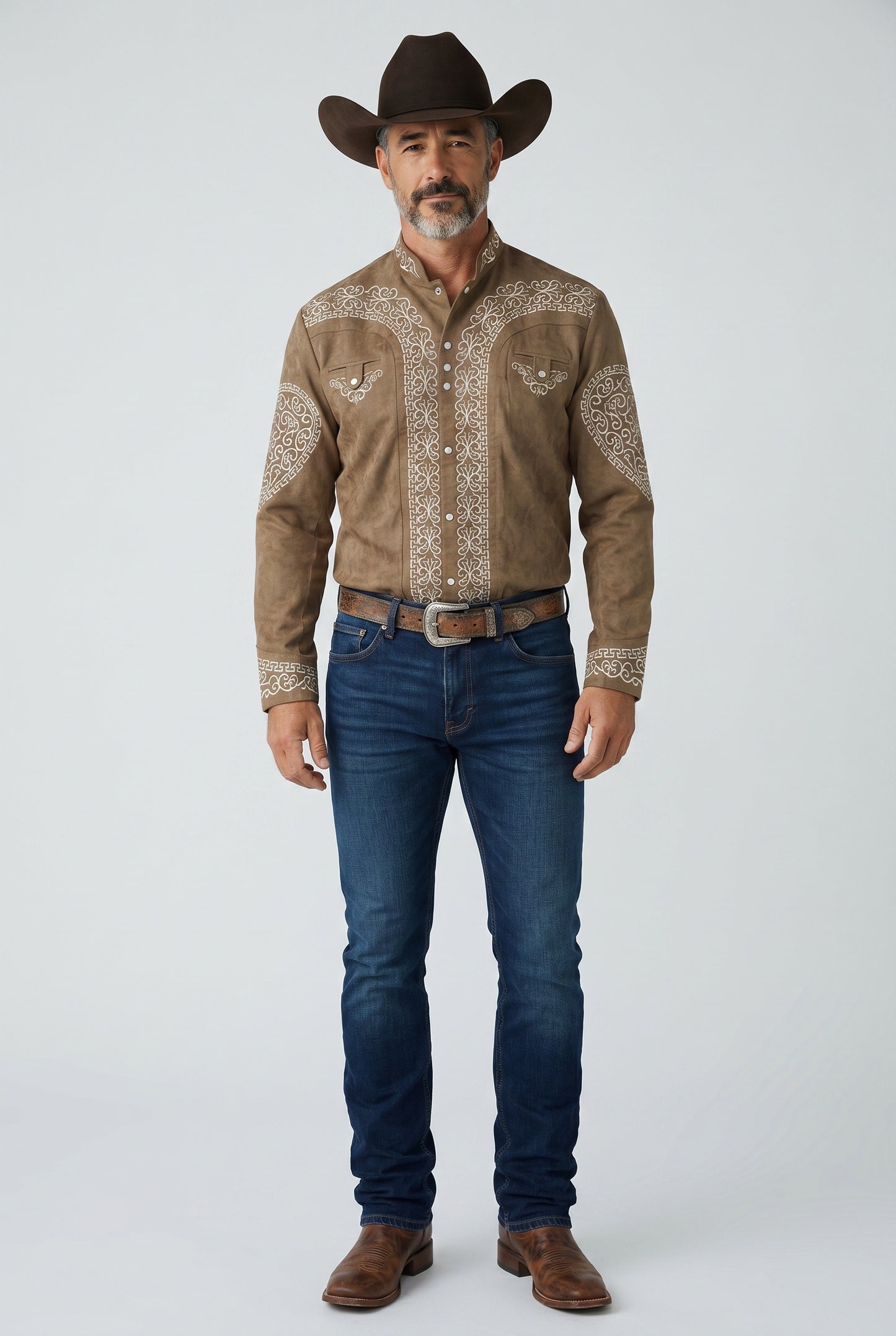 Camisa Corazón Topo Hueso