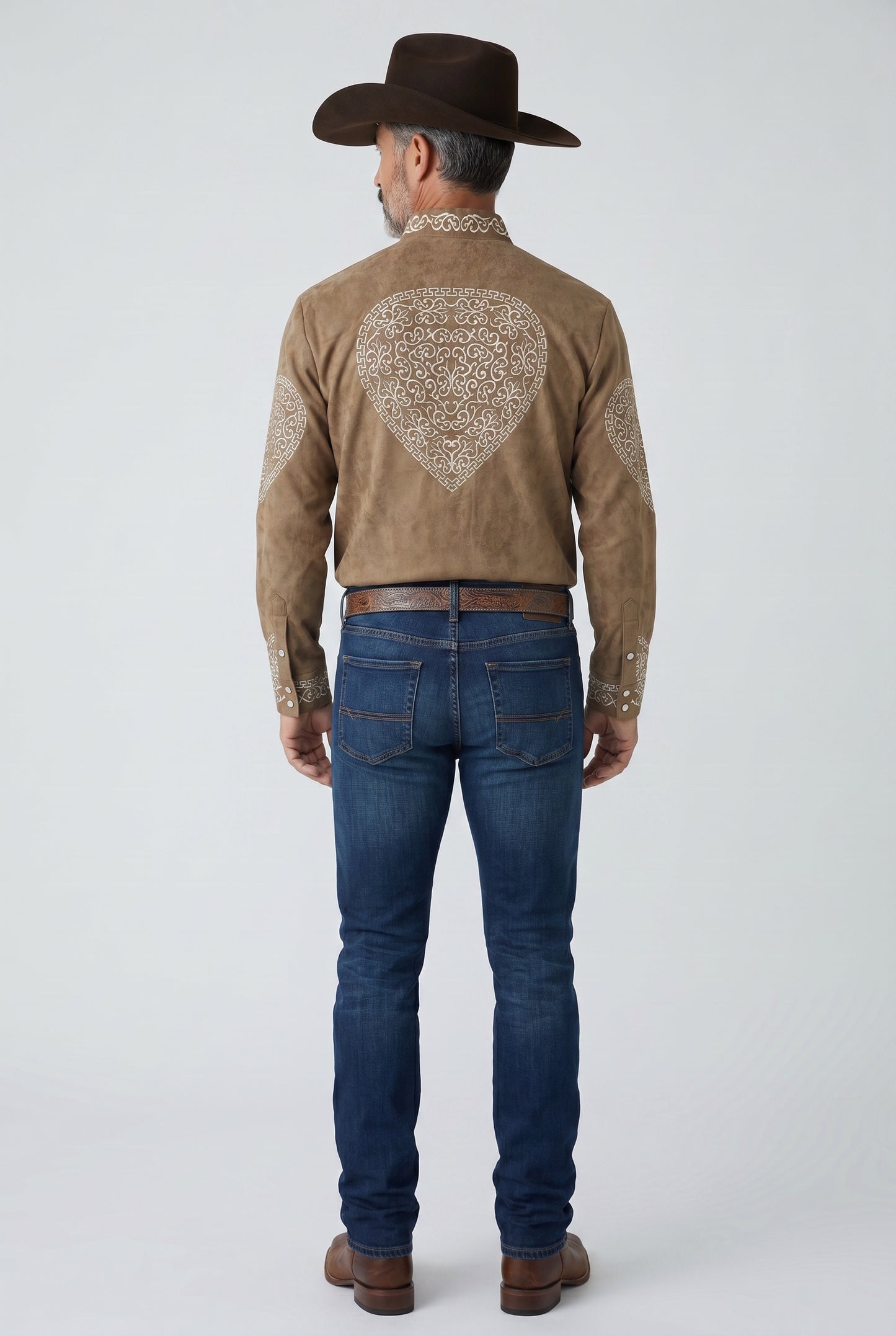 Camisa Corazón Topo Hueso