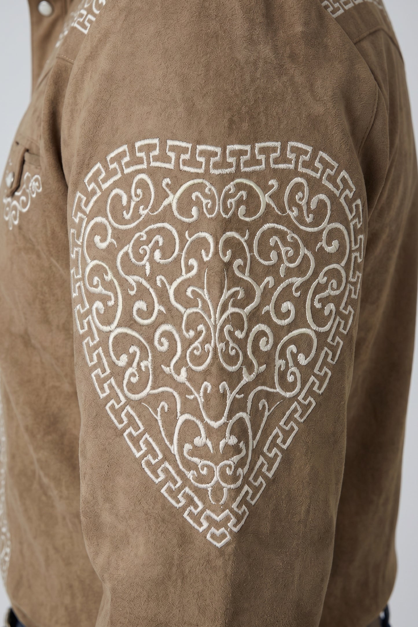 Camisa Corazón Topo Hueso