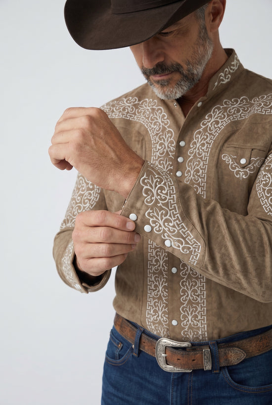 Camisa Corazón Topo Hueso