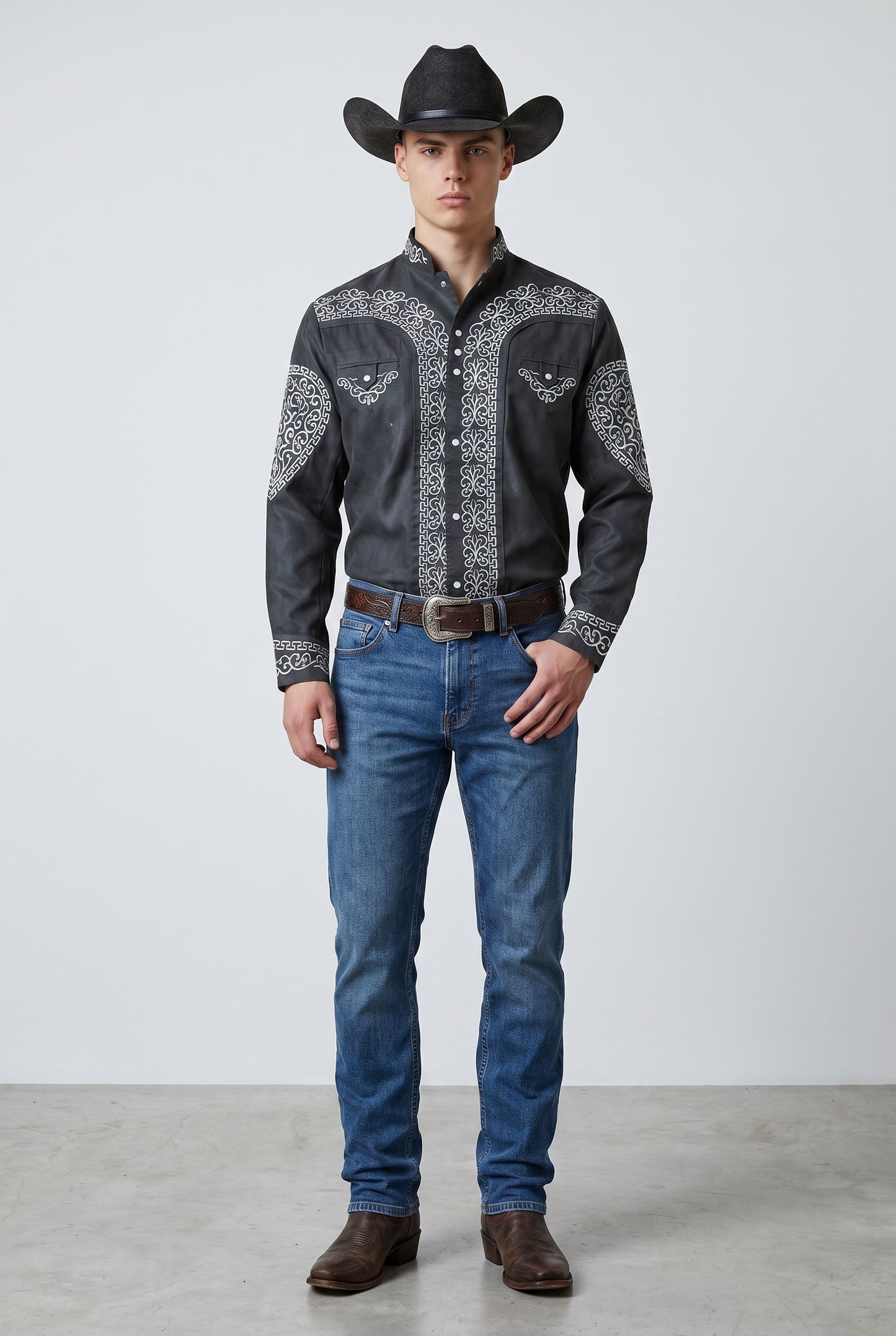 Camisa Corazón Gris Plata