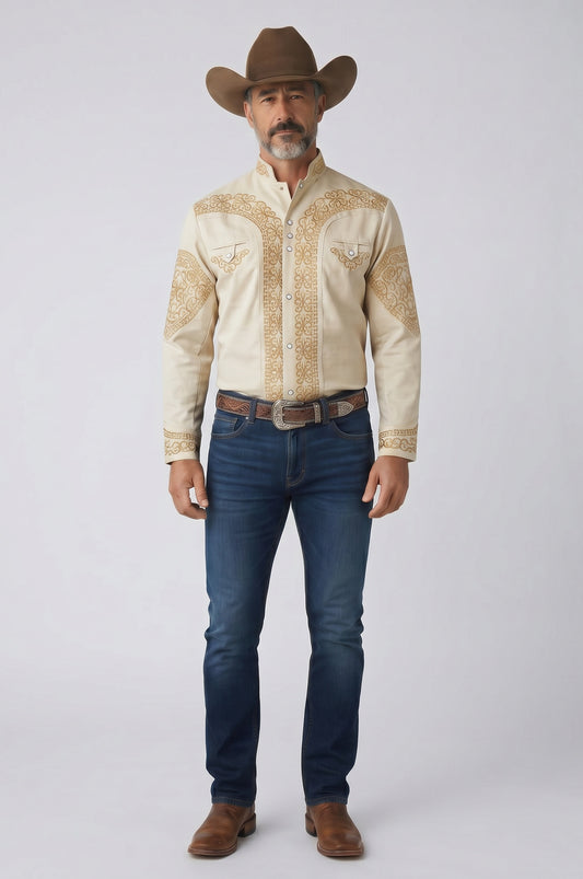 Camisa Corazón Hueso Oro