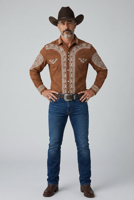 Camisa Corazón Ladrillo Hueso