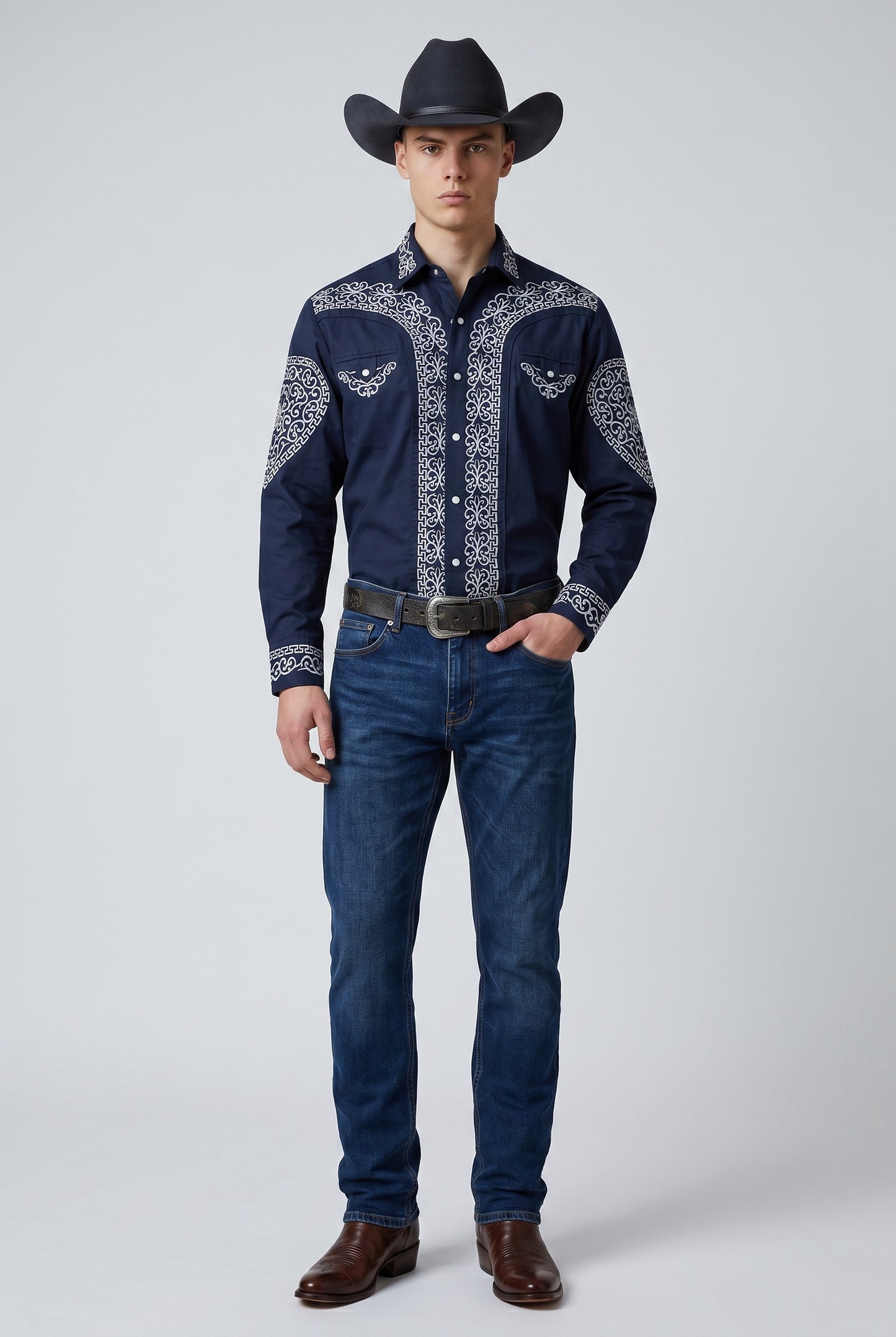 Camisa Corazón Marino Plata