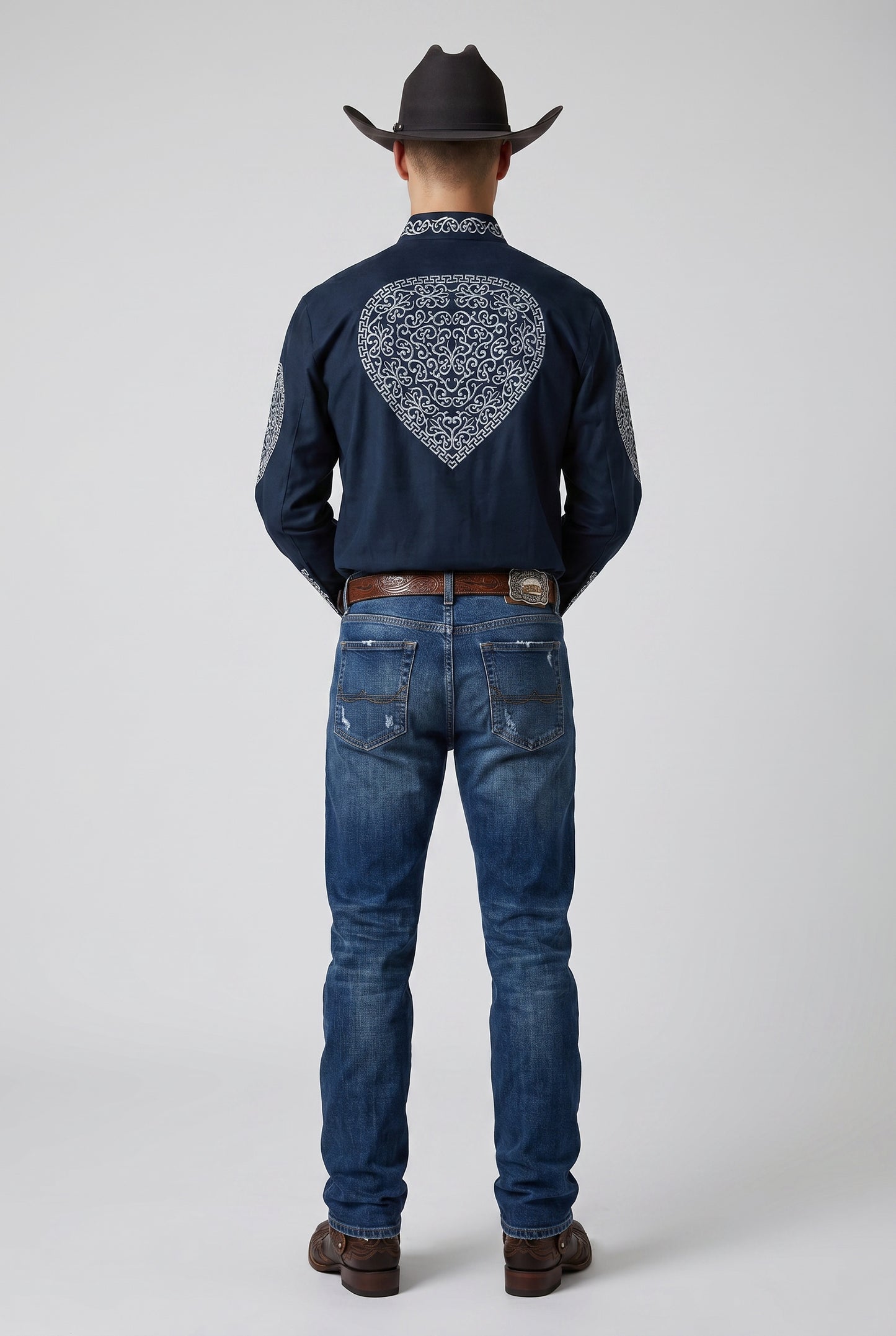 Camisa Corazón Marino Plata