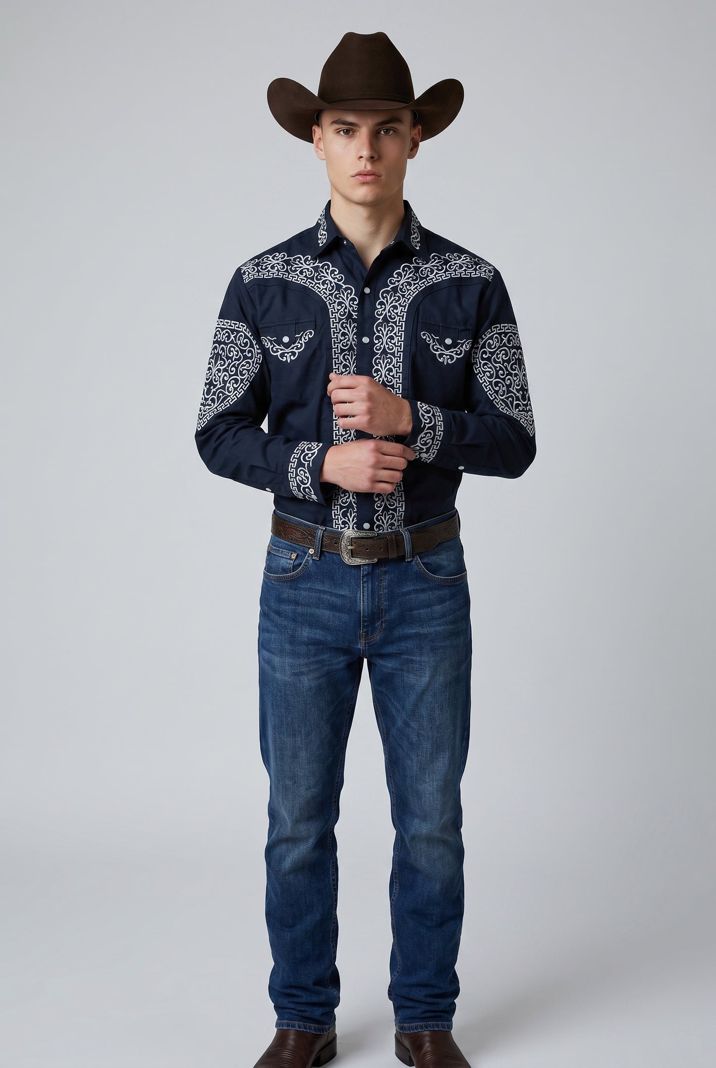 Camisa Corazón Marino Plata