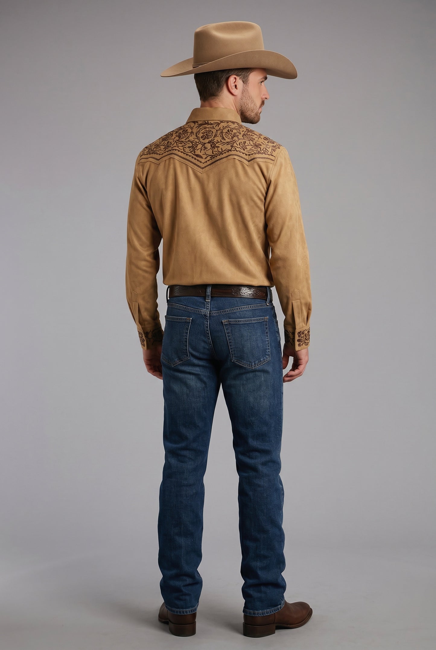Camisa Flores Camel Choco