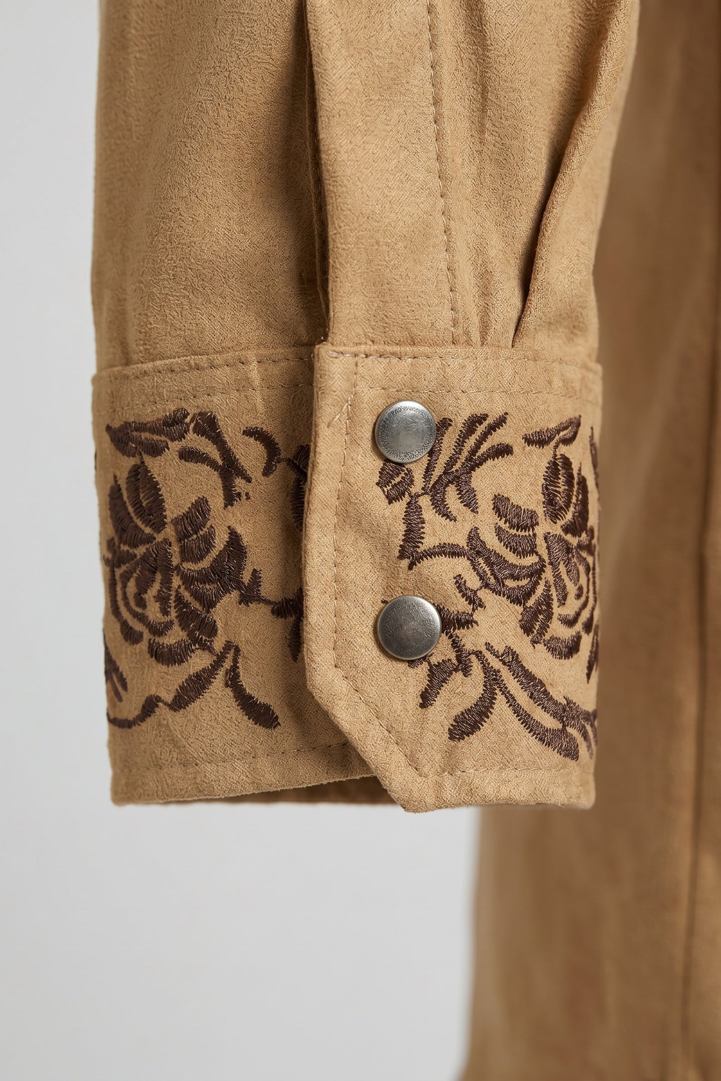 Camisa Flores Camel Choco