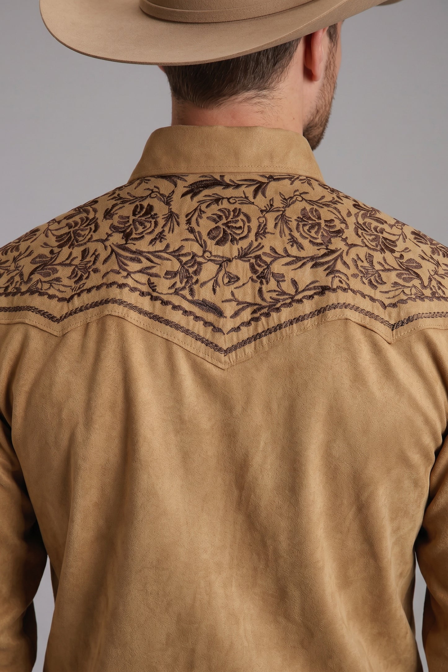 Camisa Flores Camel Choco
