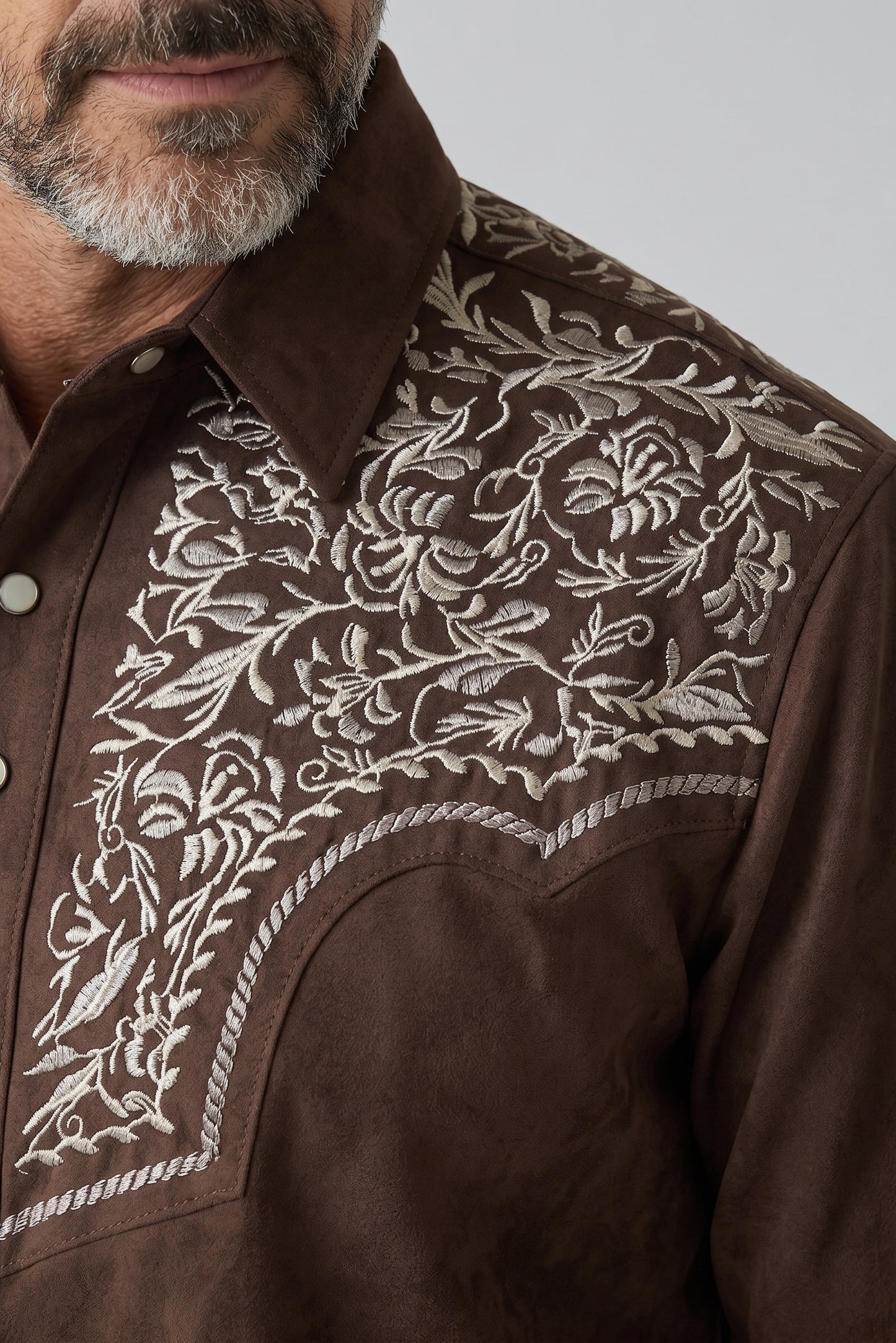 Camisa Flores Choco Hueso