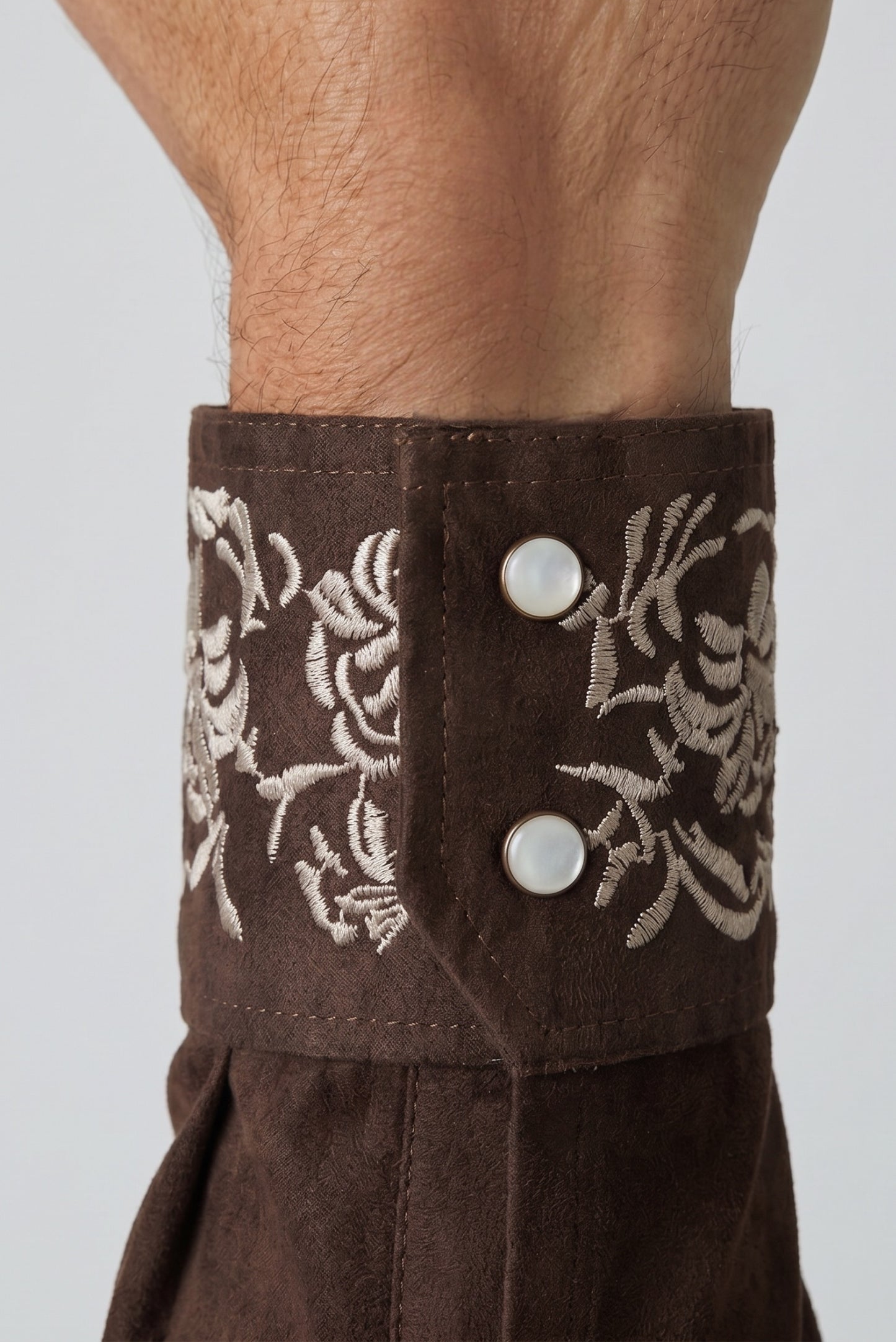 Camisa Flores Choco Hueso