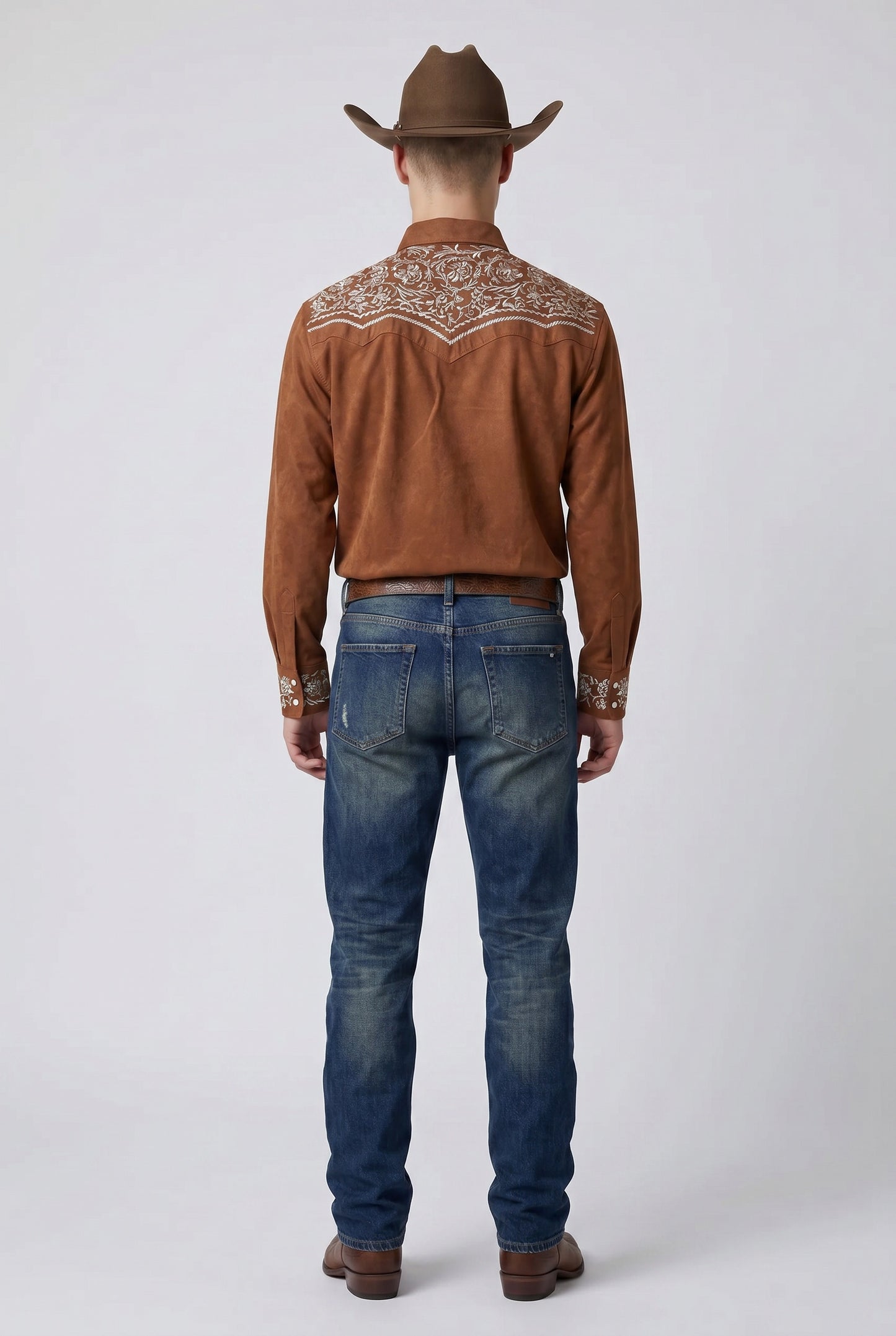 Camisa Flores Ladrillo Hueso