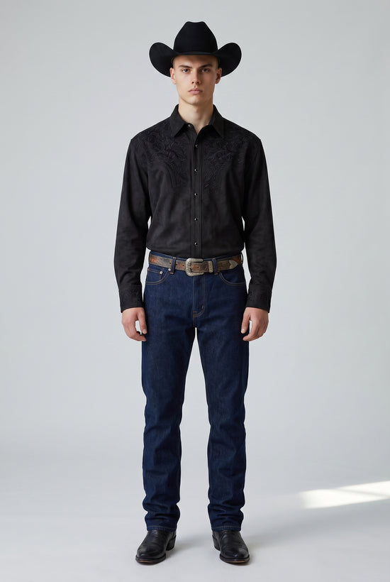 Camisa Floral Elegante Negra: Estilo y Confort para Cada Ocasión
