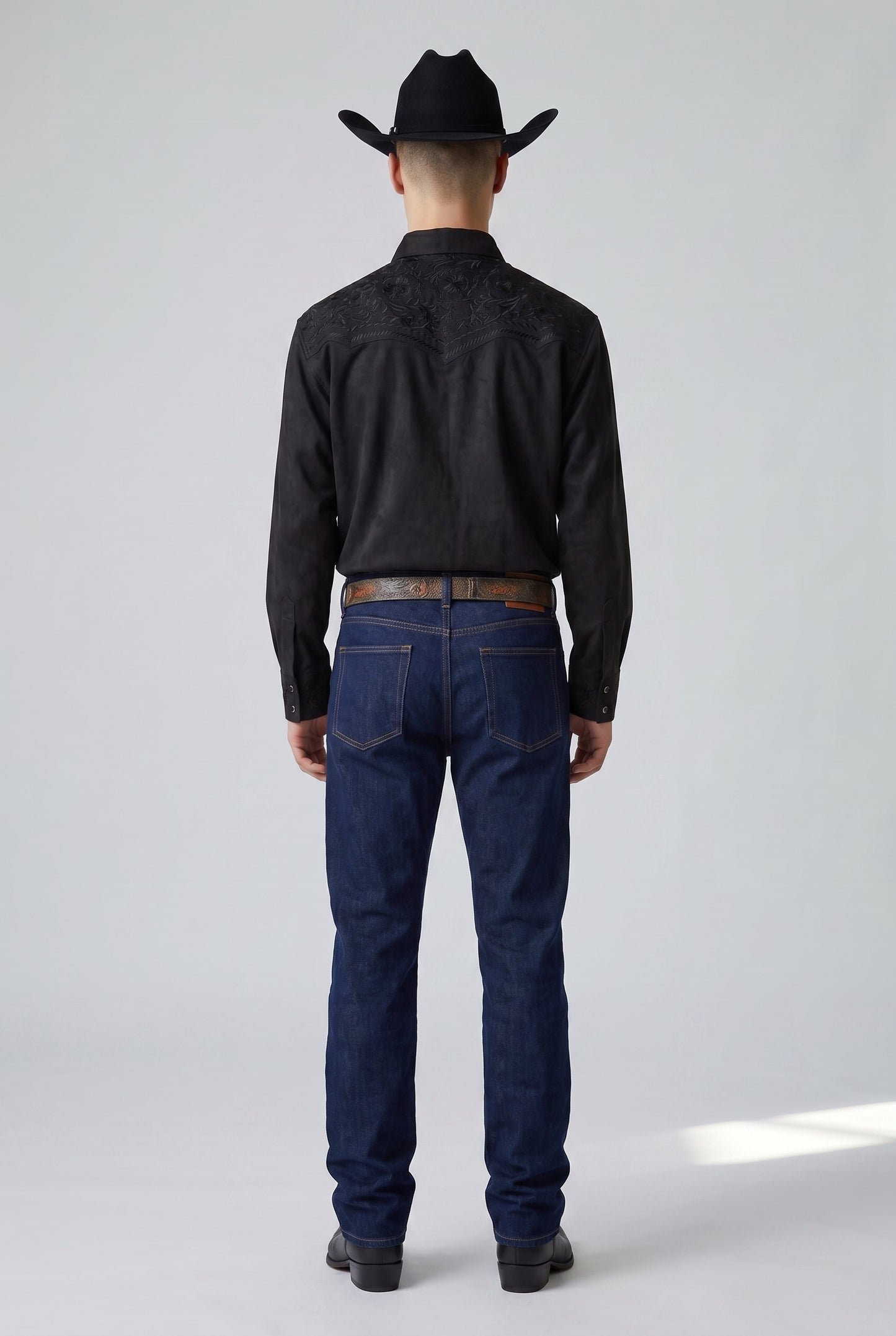 Camisa Flores Negro Negro