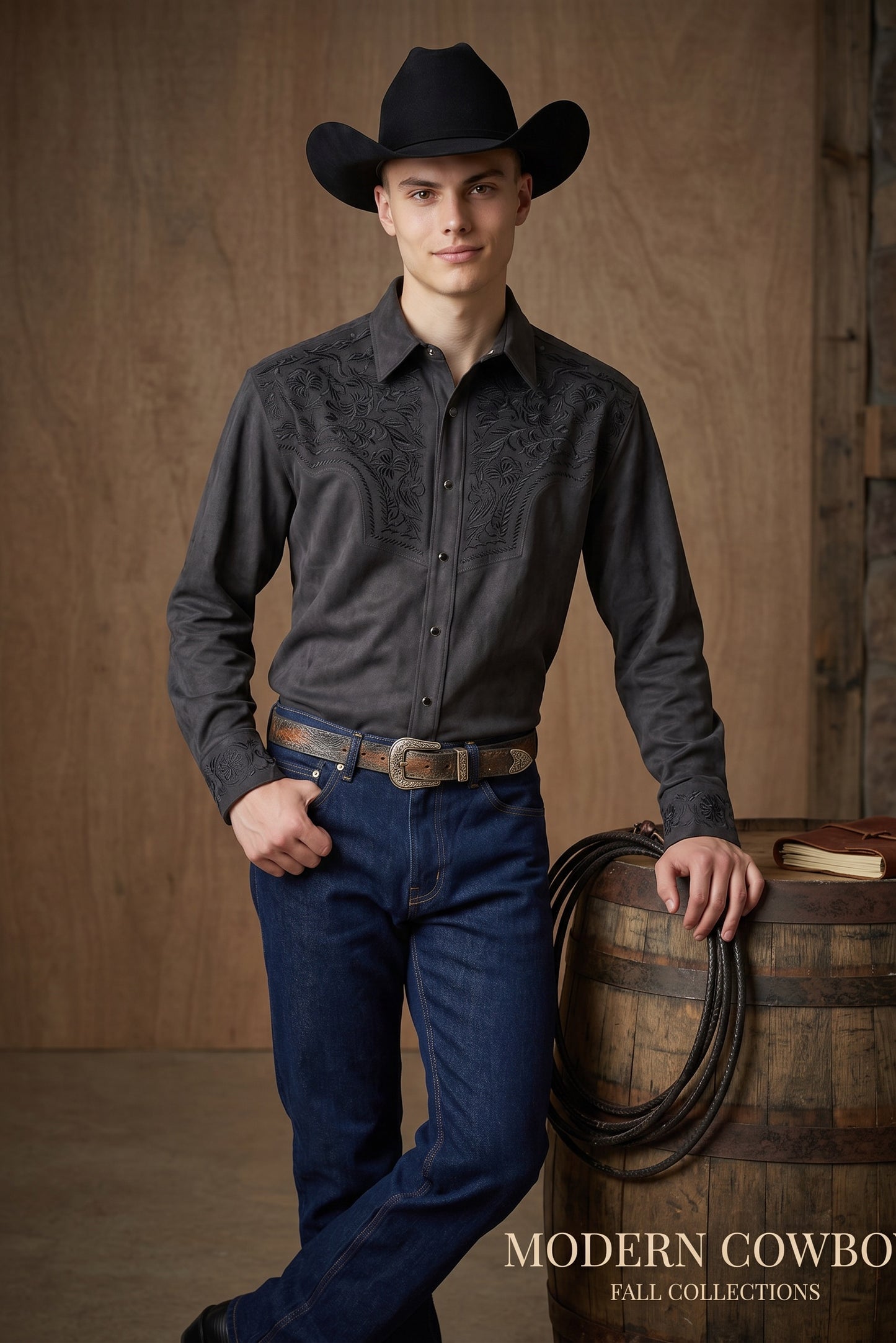 Camisa Flores Negro Negro